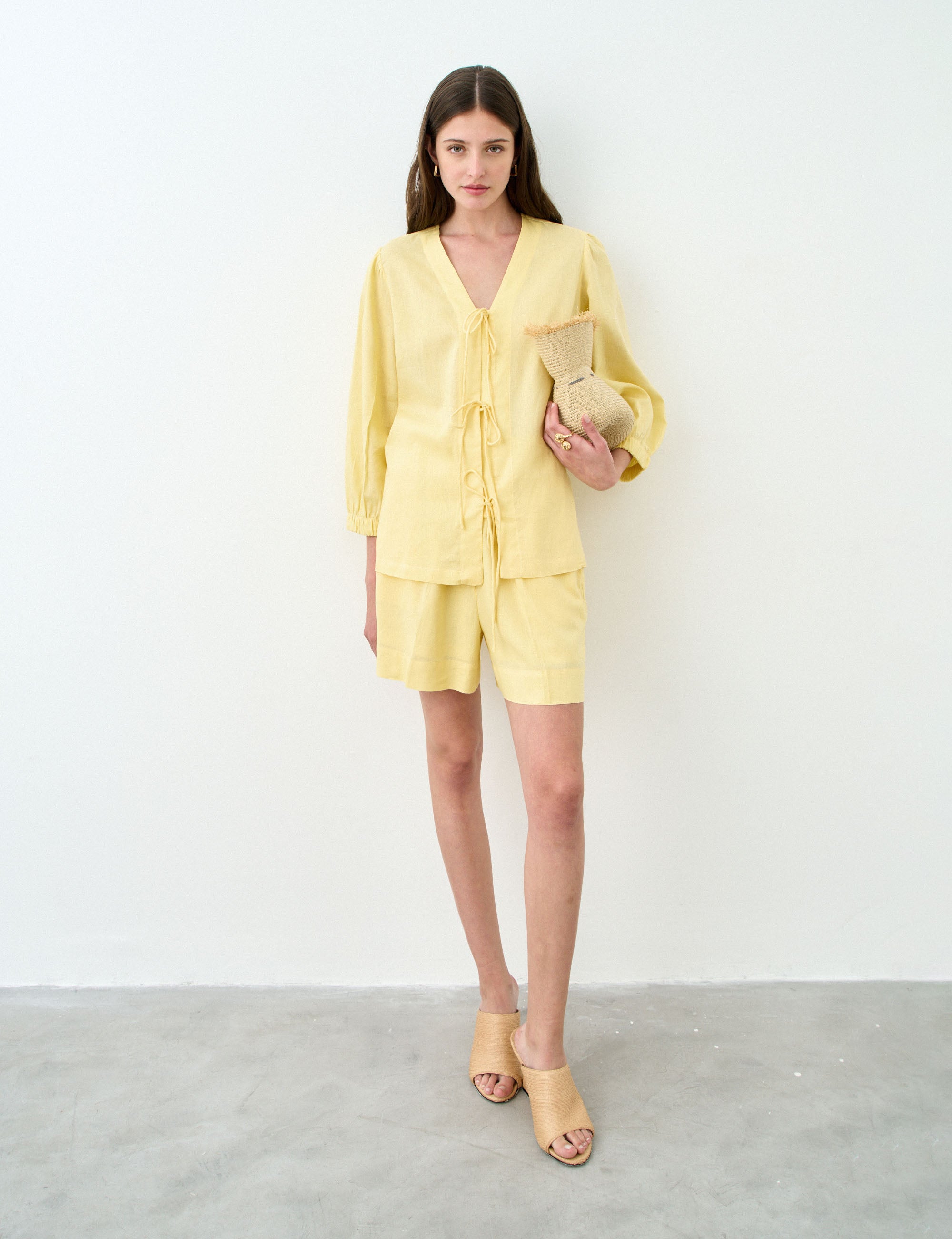 Conjunto Lira Viscolinho Amarelo