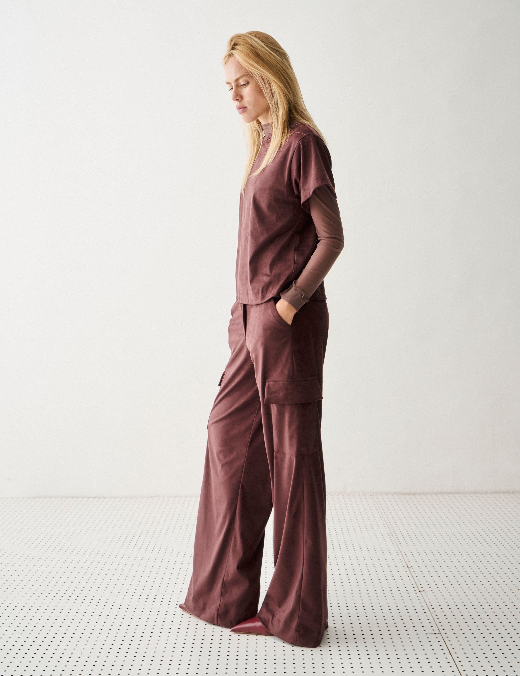 Conjunto Mirabele Suede Beringela