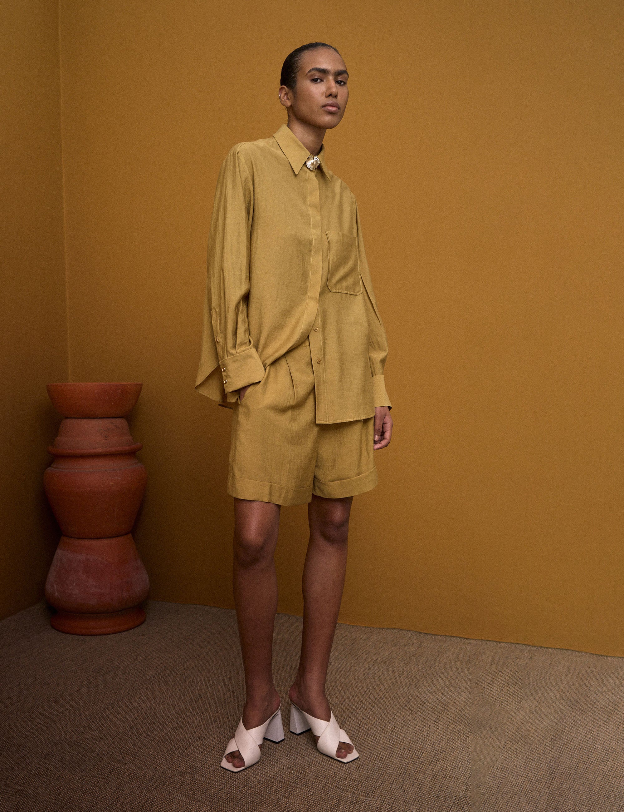 Conjunto Silvia Natural Oliva