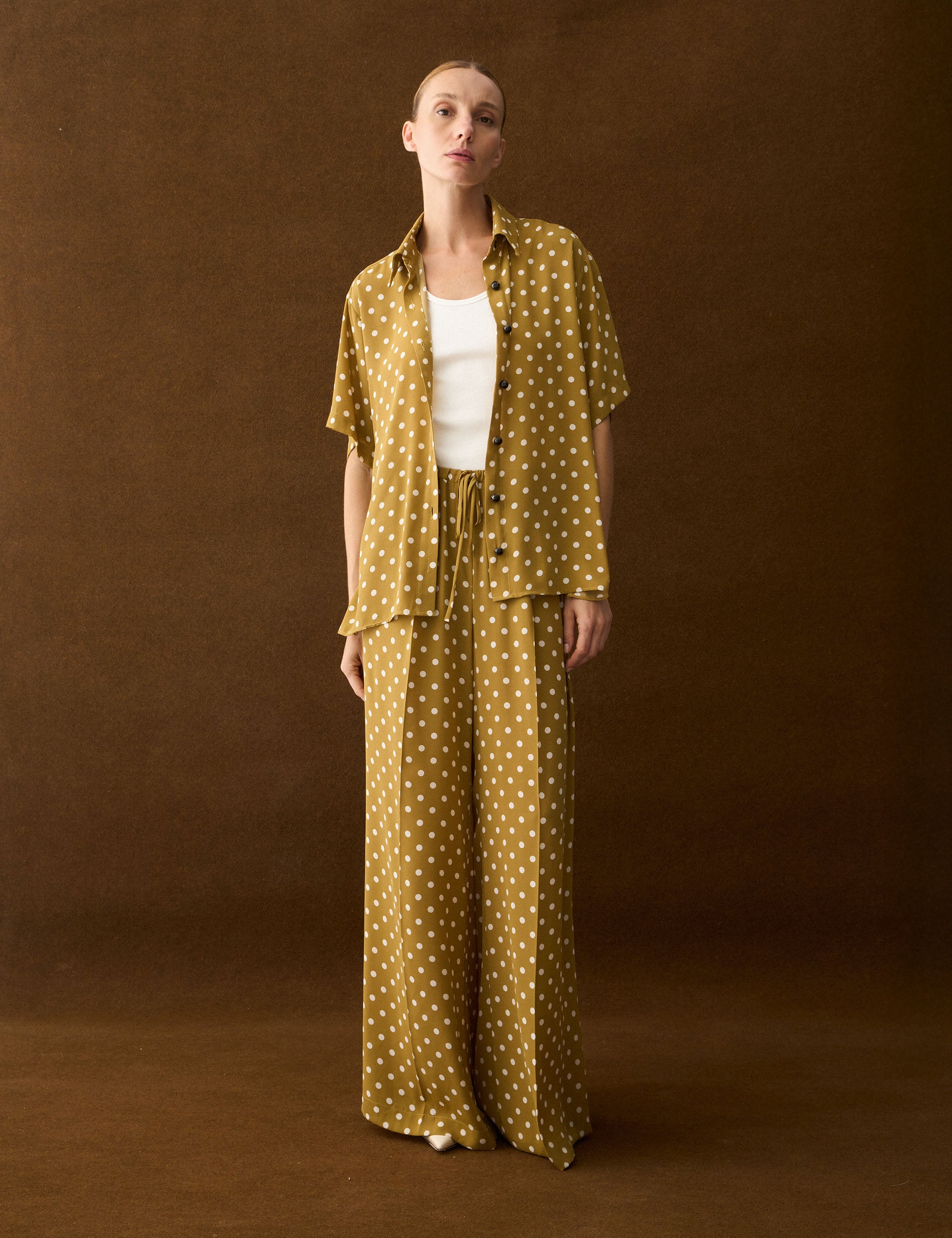 Conjunto Sofia Poá Mostarda