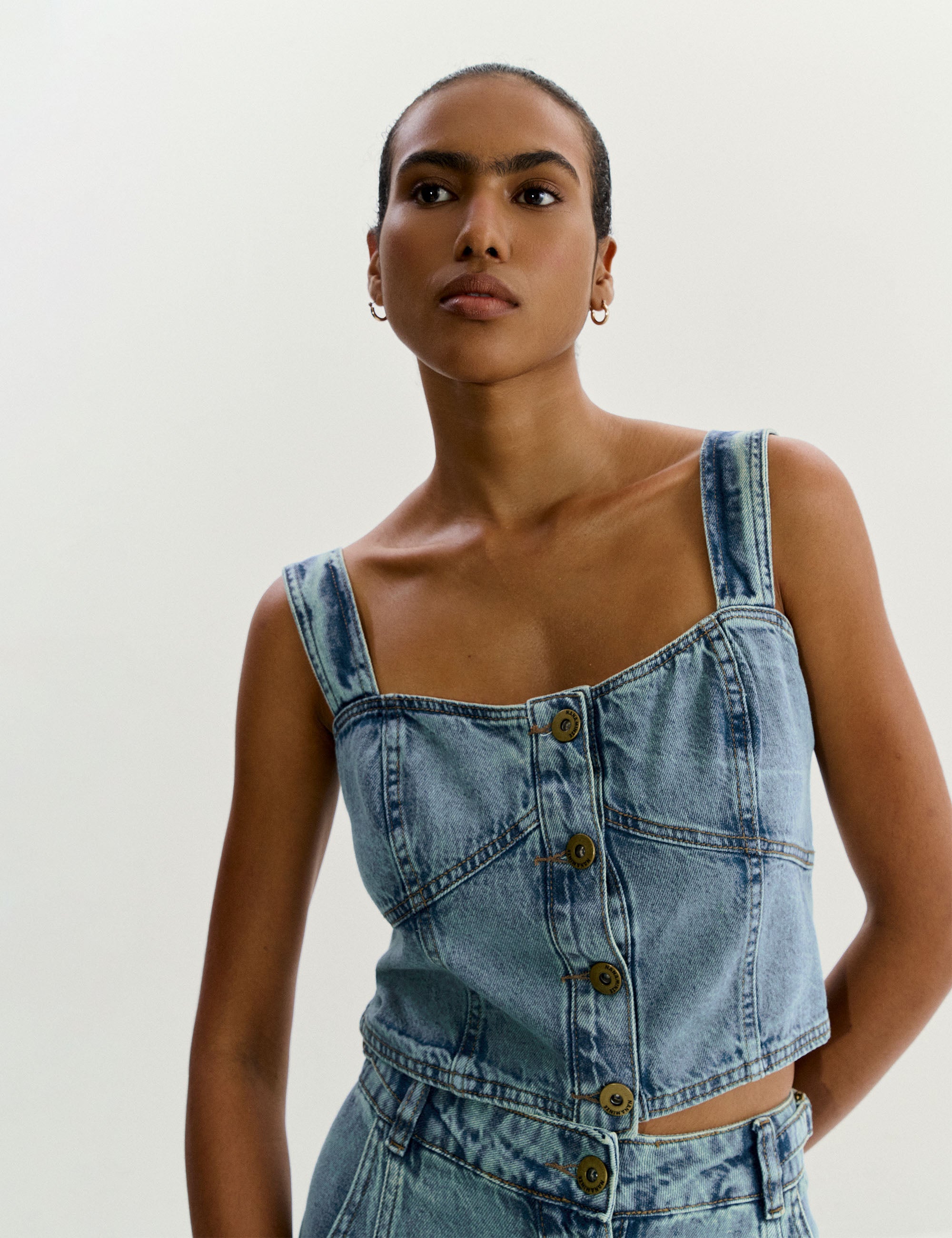 Conjunto Thaisa Denim Jeans Claro