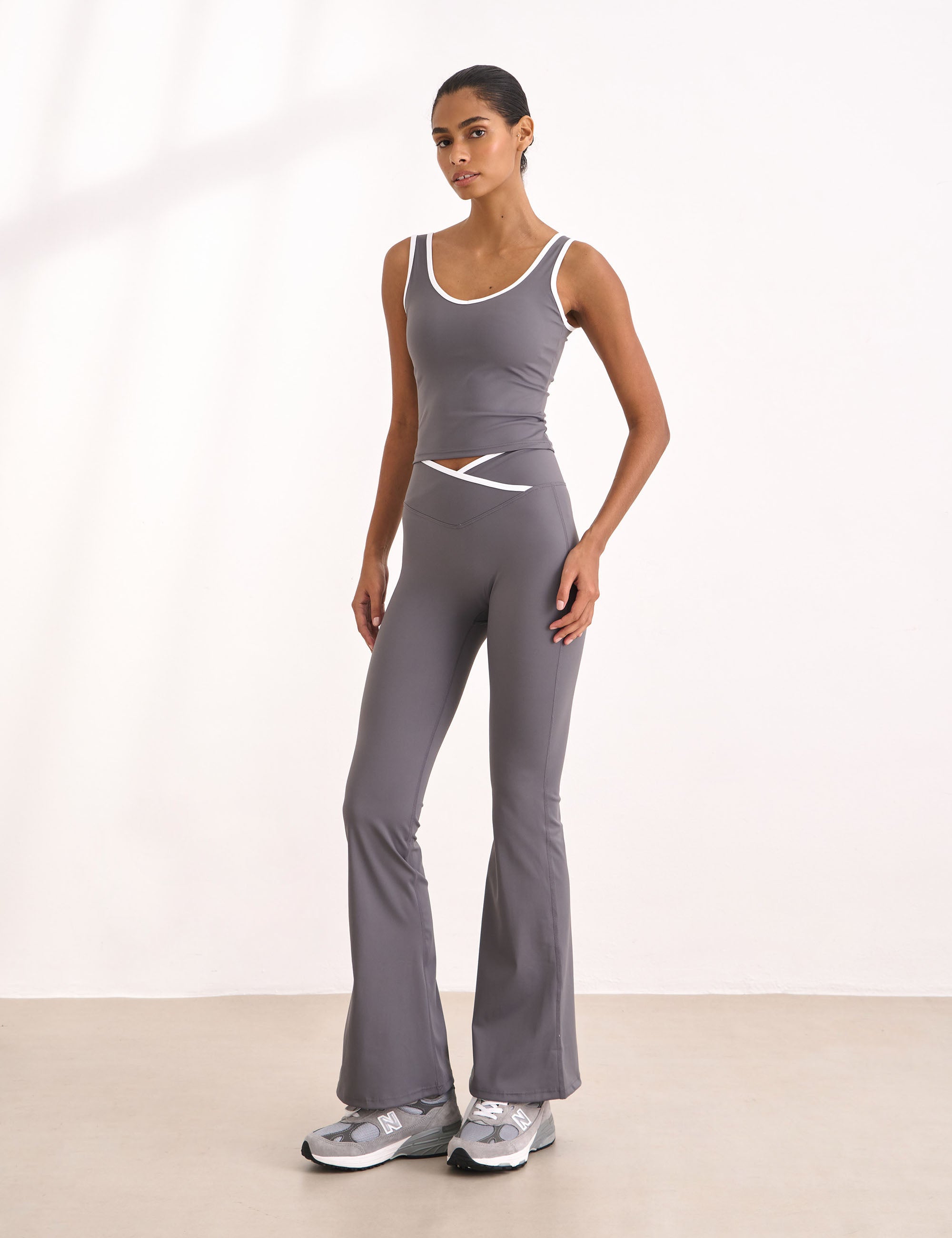 Conjunto Wellness Malha Cinza
