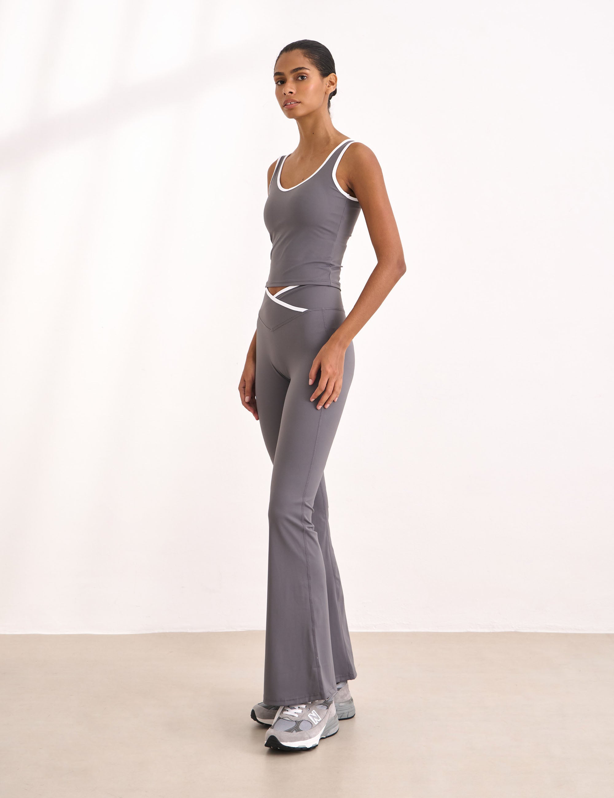 Conjunto Wellness Malha Cinza