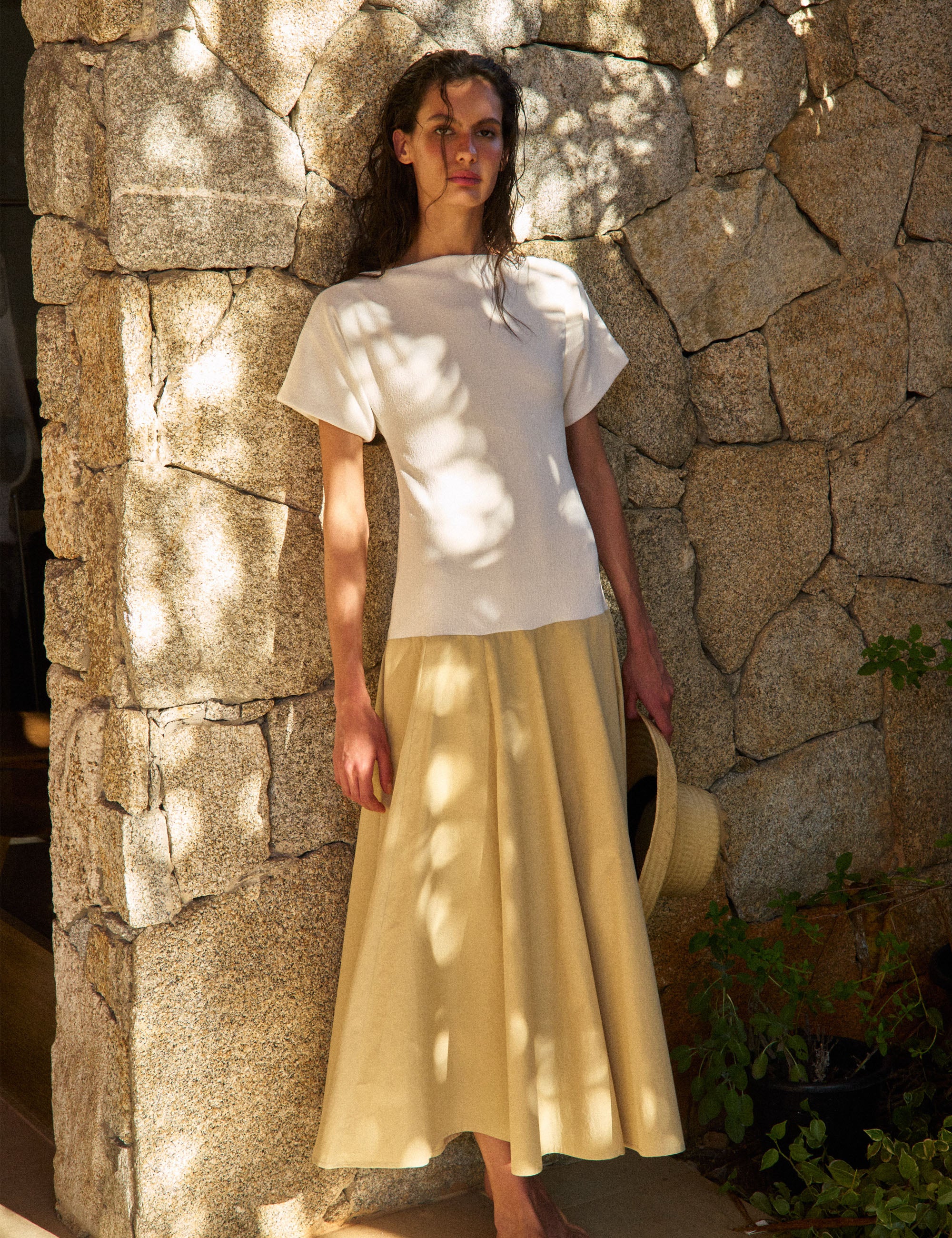 Vestido Manon Tweed Off White/Bege