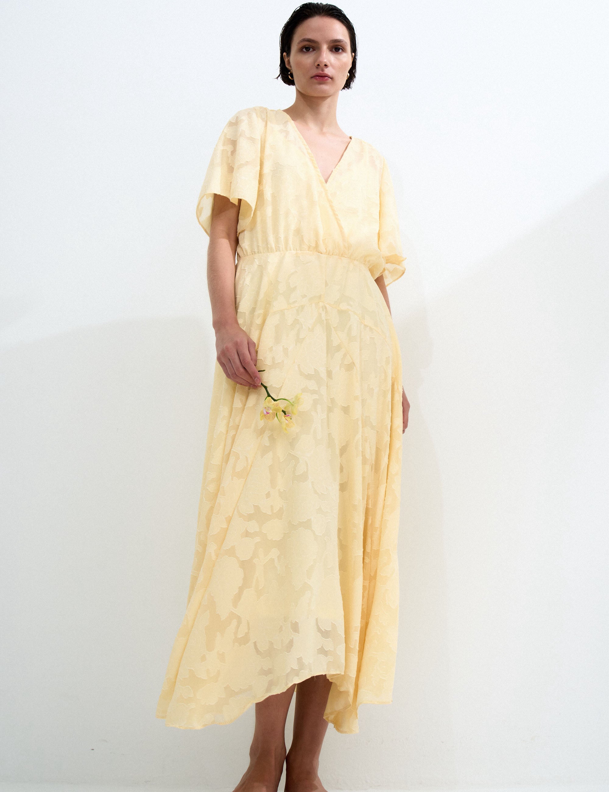 Vestido Nila Chifon Amarelo