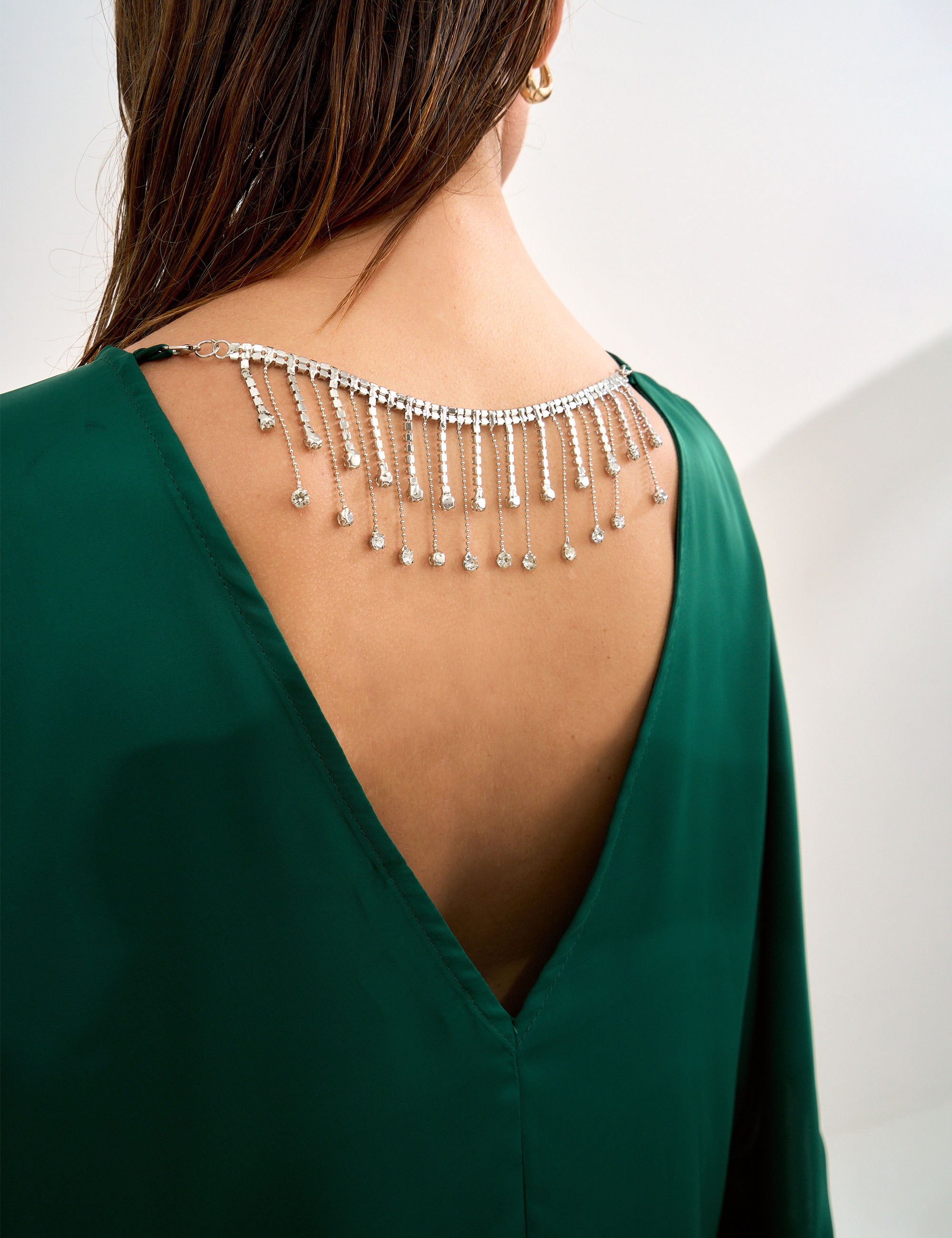 Blusa Evelyn Cetim Verde