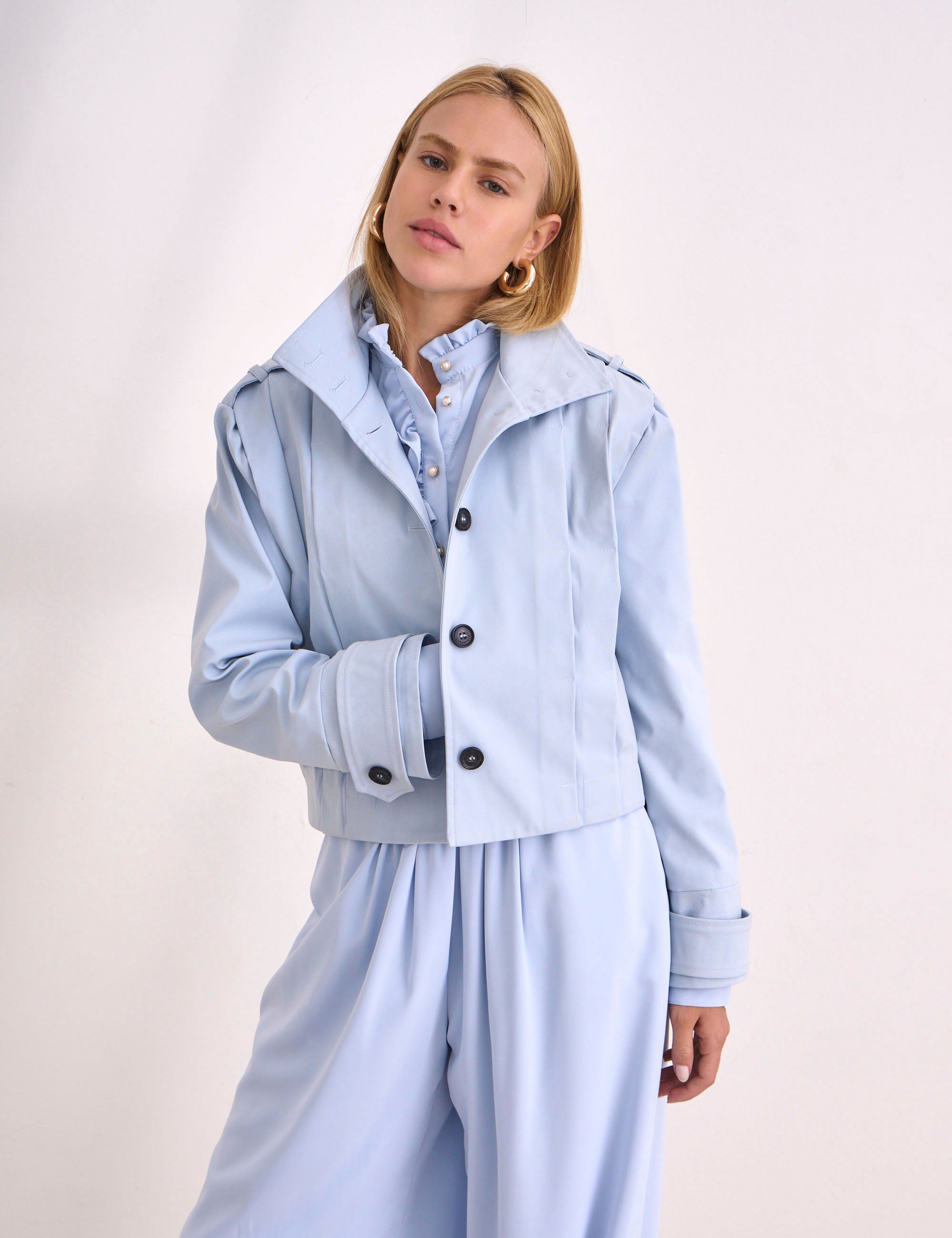 Jaqueta Delphine Sarja Azul