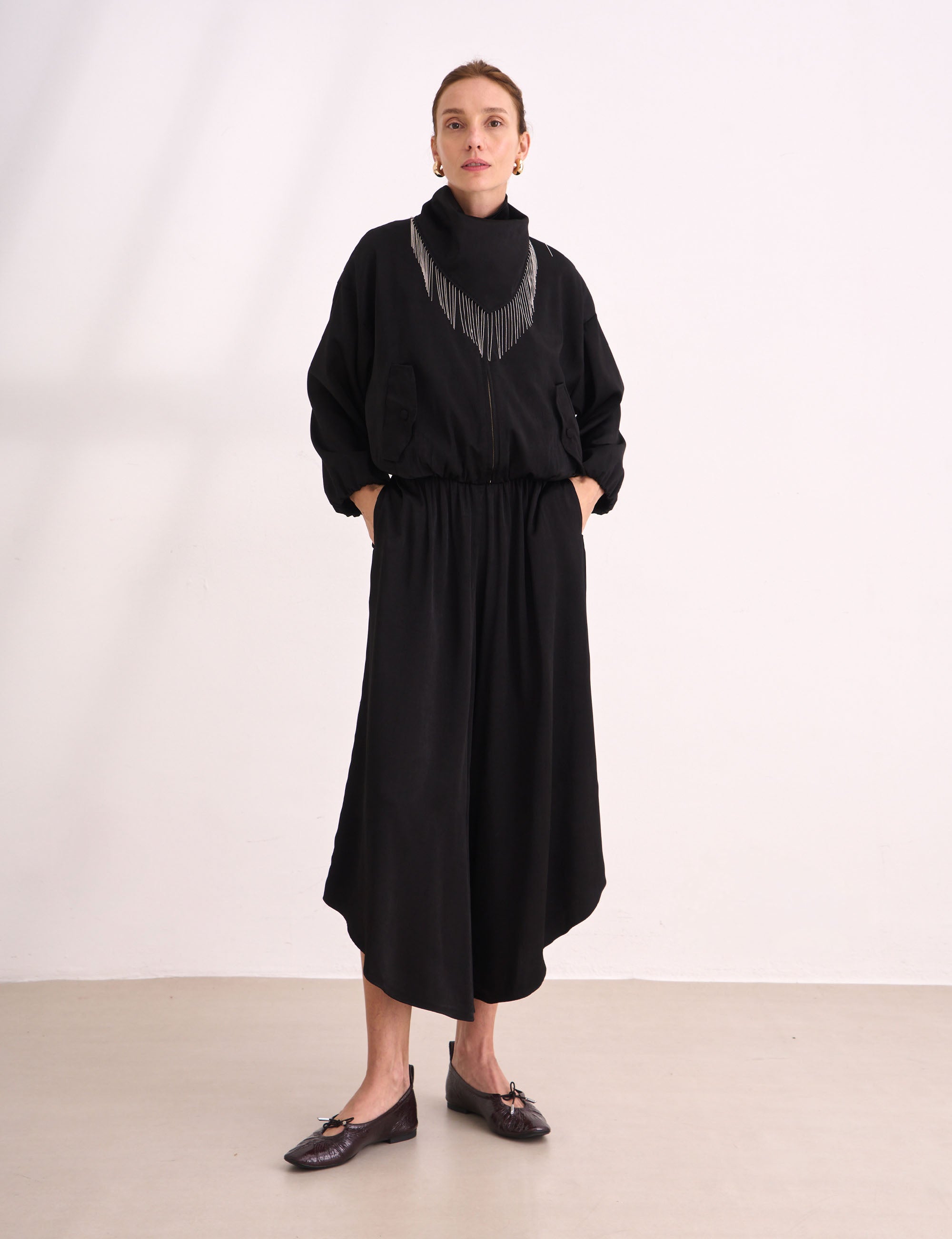 Calça Violett Cetim Preto