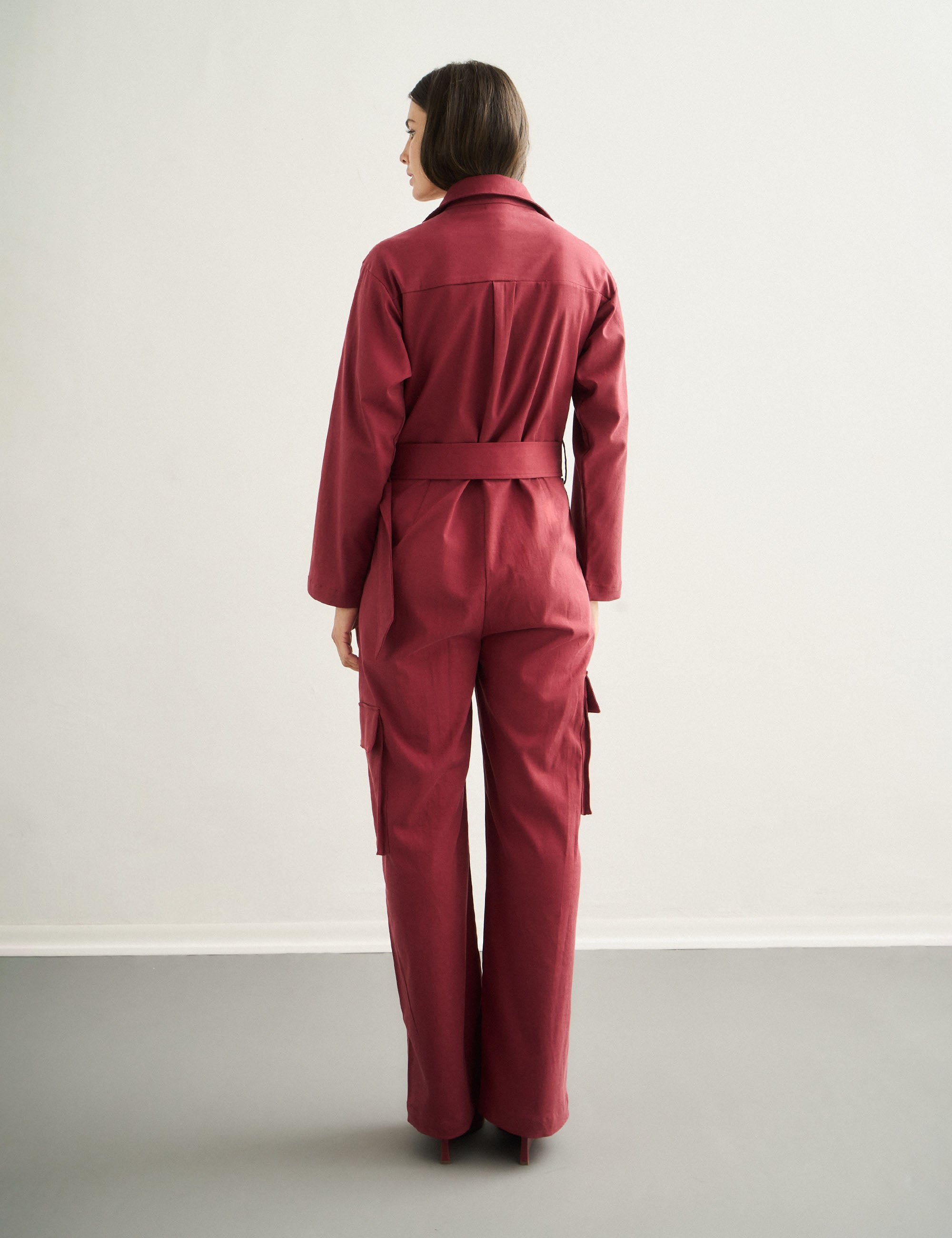 Macacão Rianna Sarjado Bordeaux
