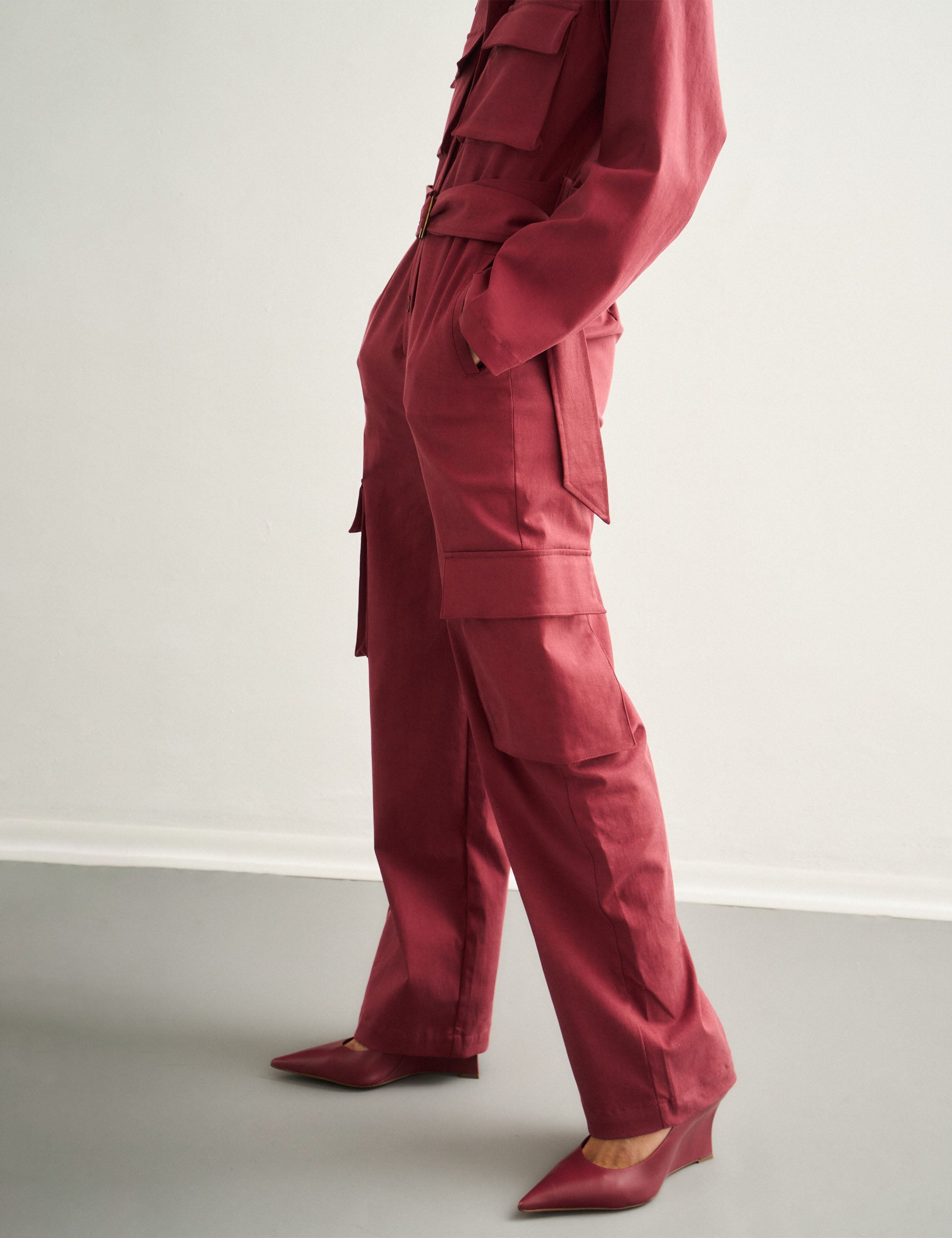 Macacão Rianna Sarjado Bordeaux