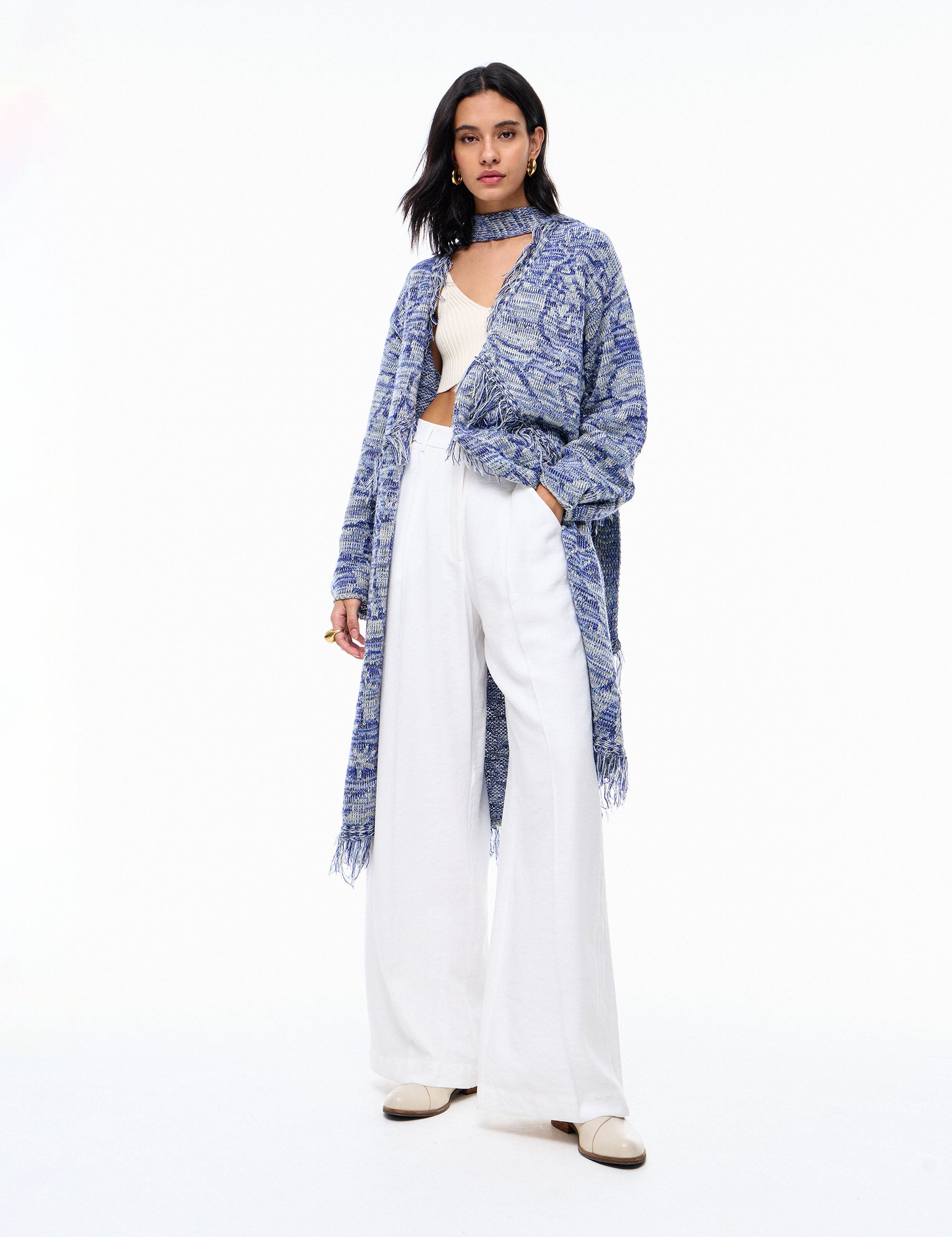 Maxi Cardigan Yani Azul