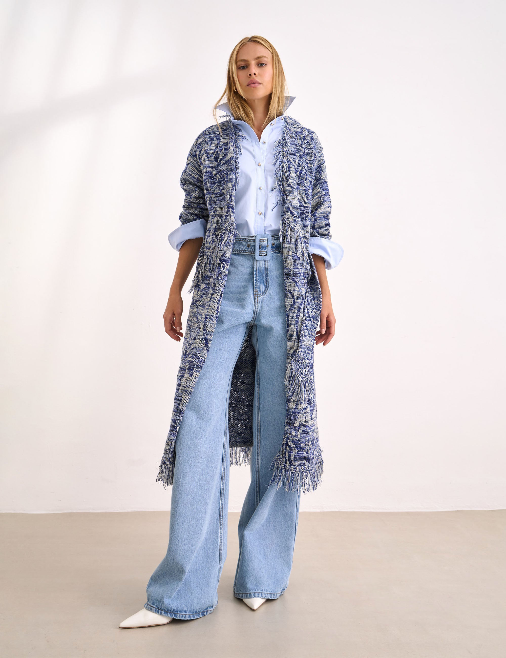 Maxi Cardigan Yani Azul