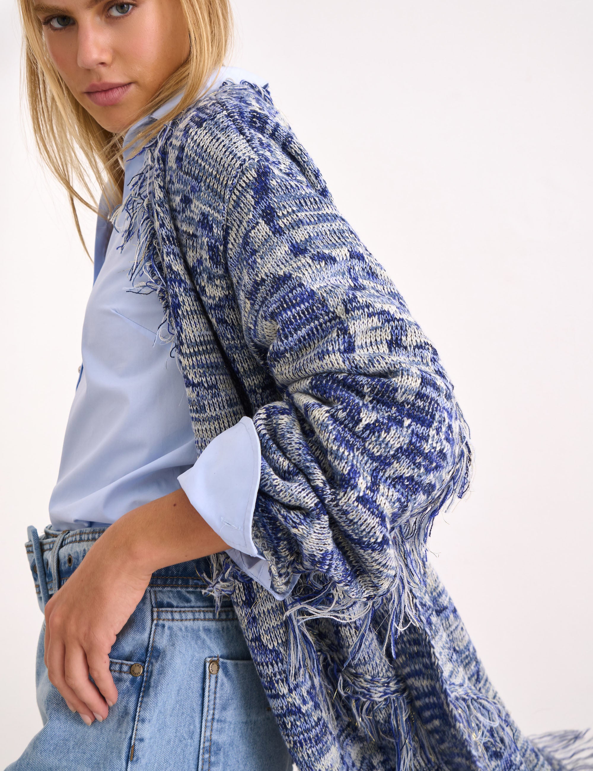 Maxi Cardigan Yani Azul