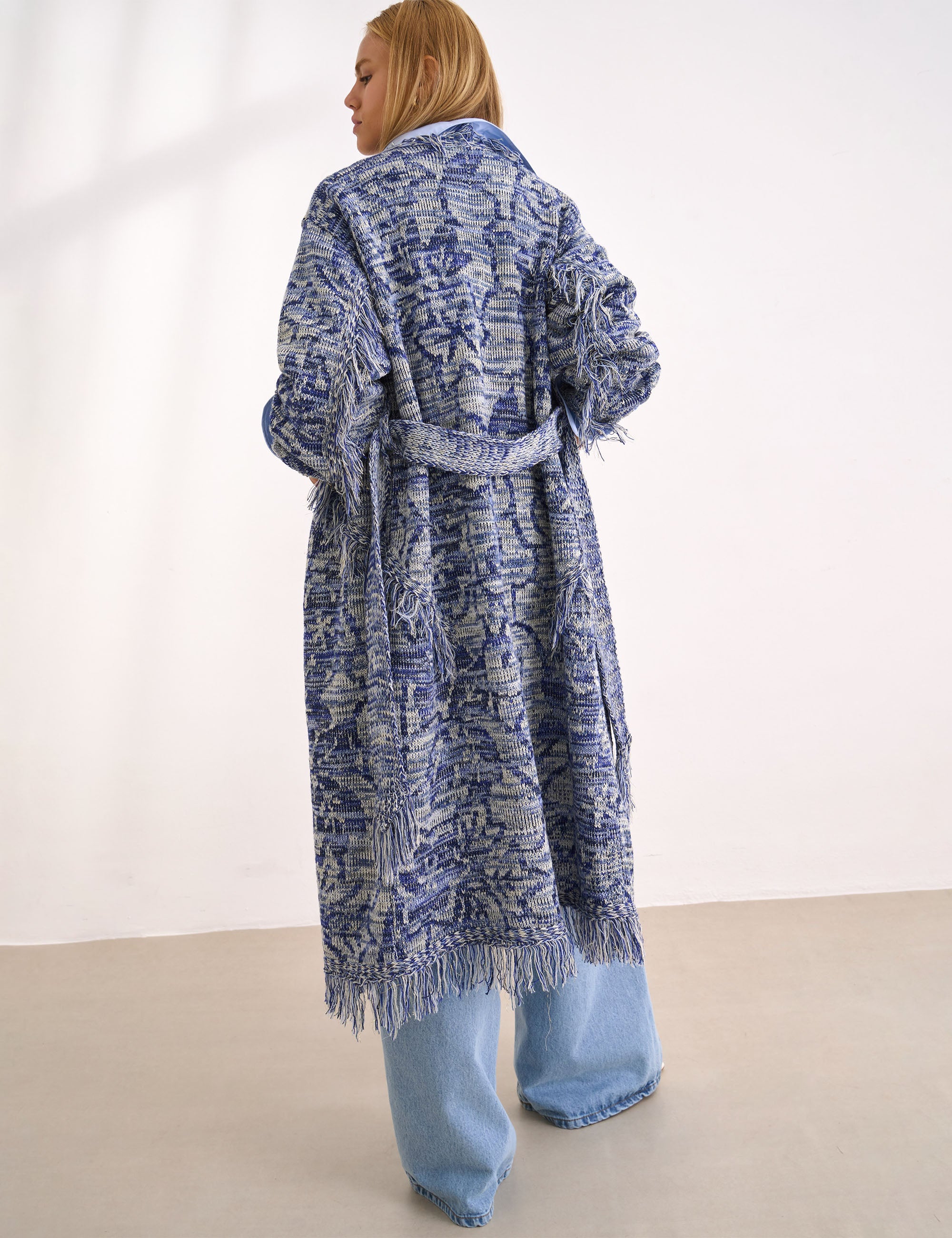 Maxi Cardigan Yani Azul
