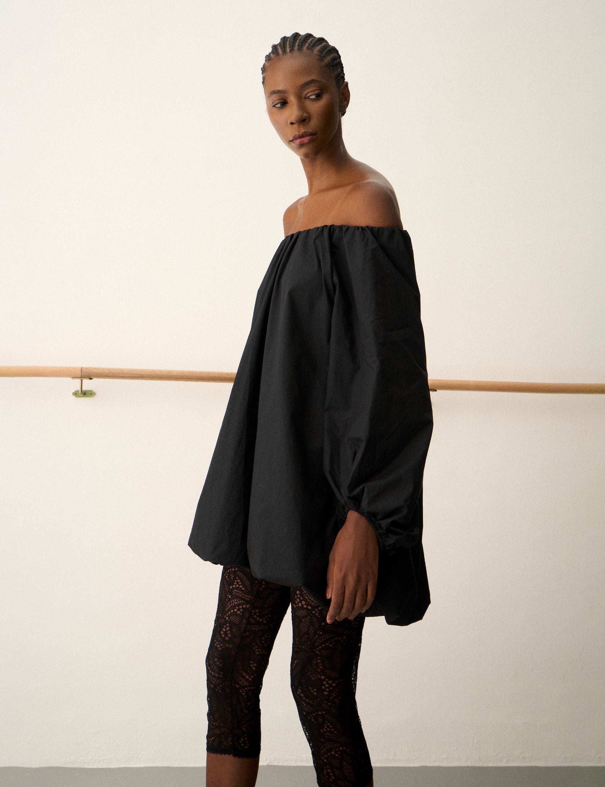 Miniveste Alice Tricoline Preto