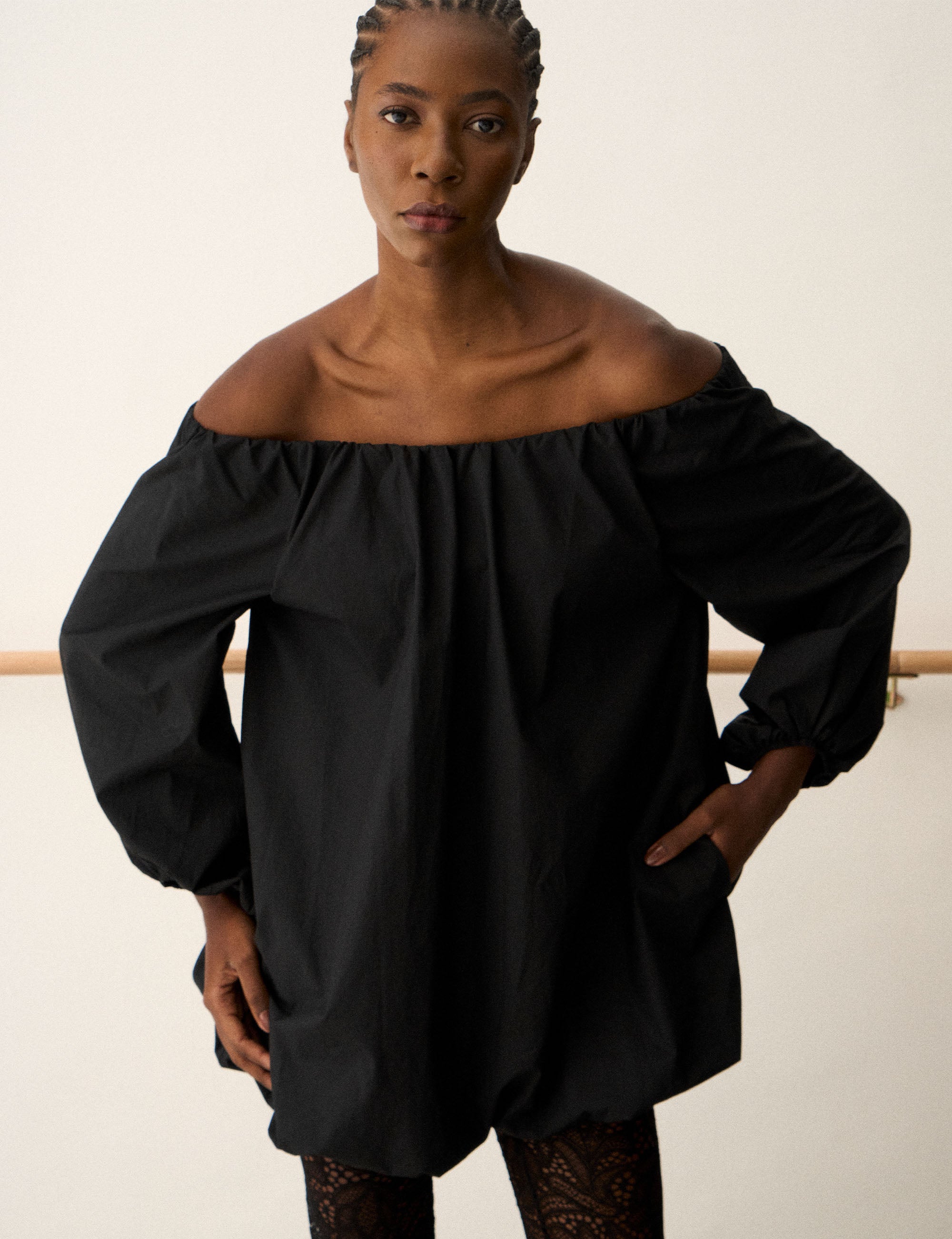 Miniveste Alice Tricoline Preto