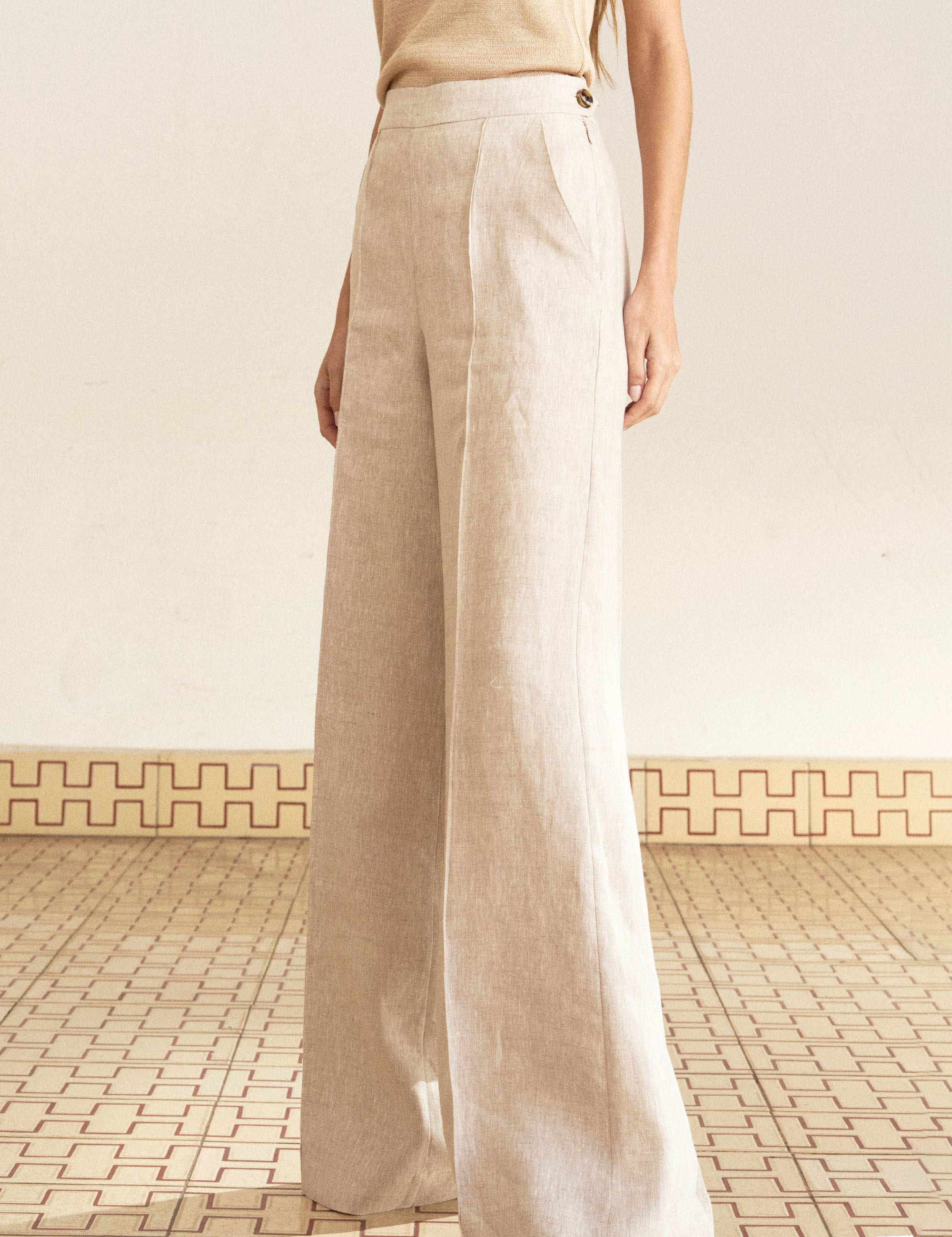 Pantalona Evelyn Linho Natural