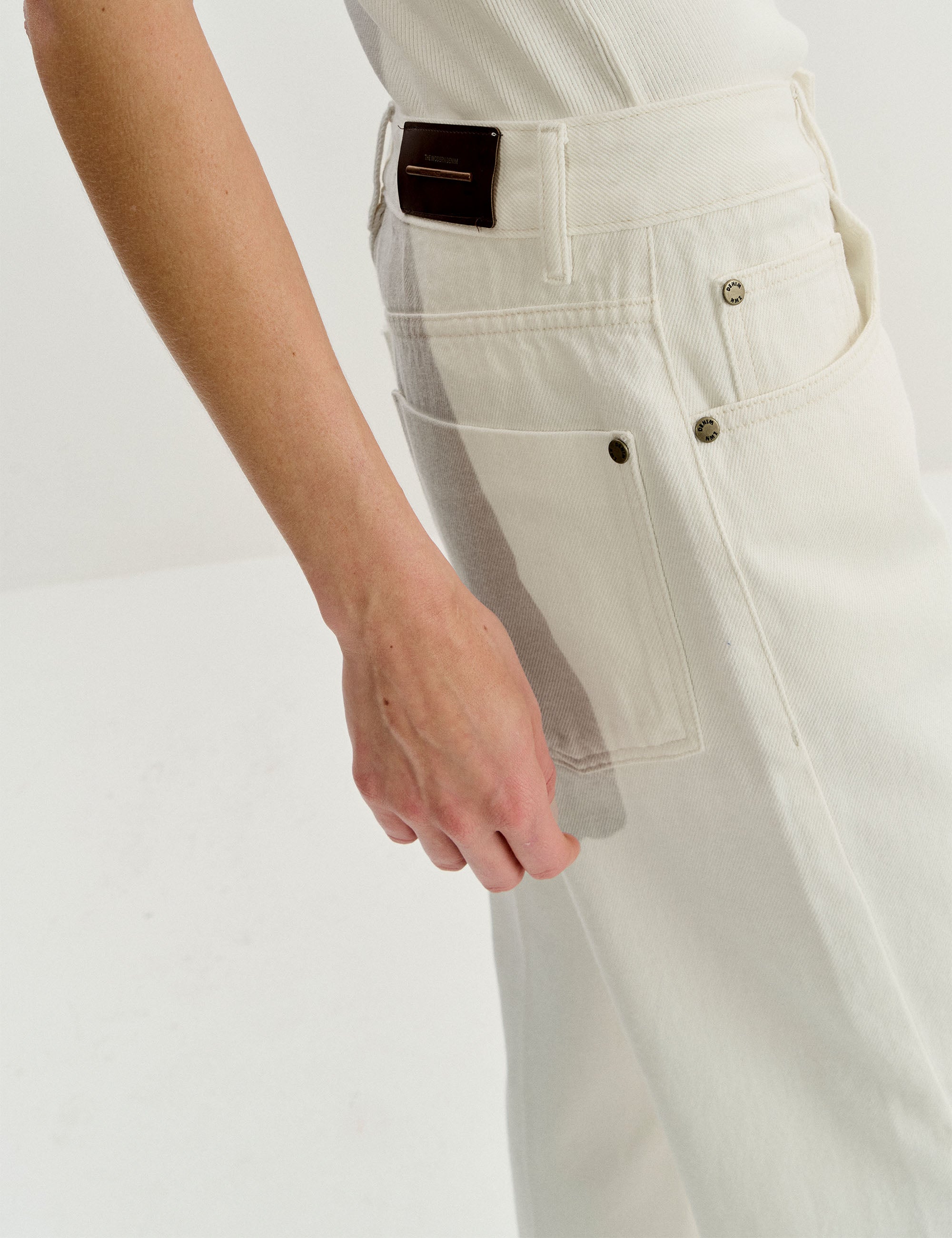 Pantacourt Maite Denim Off White