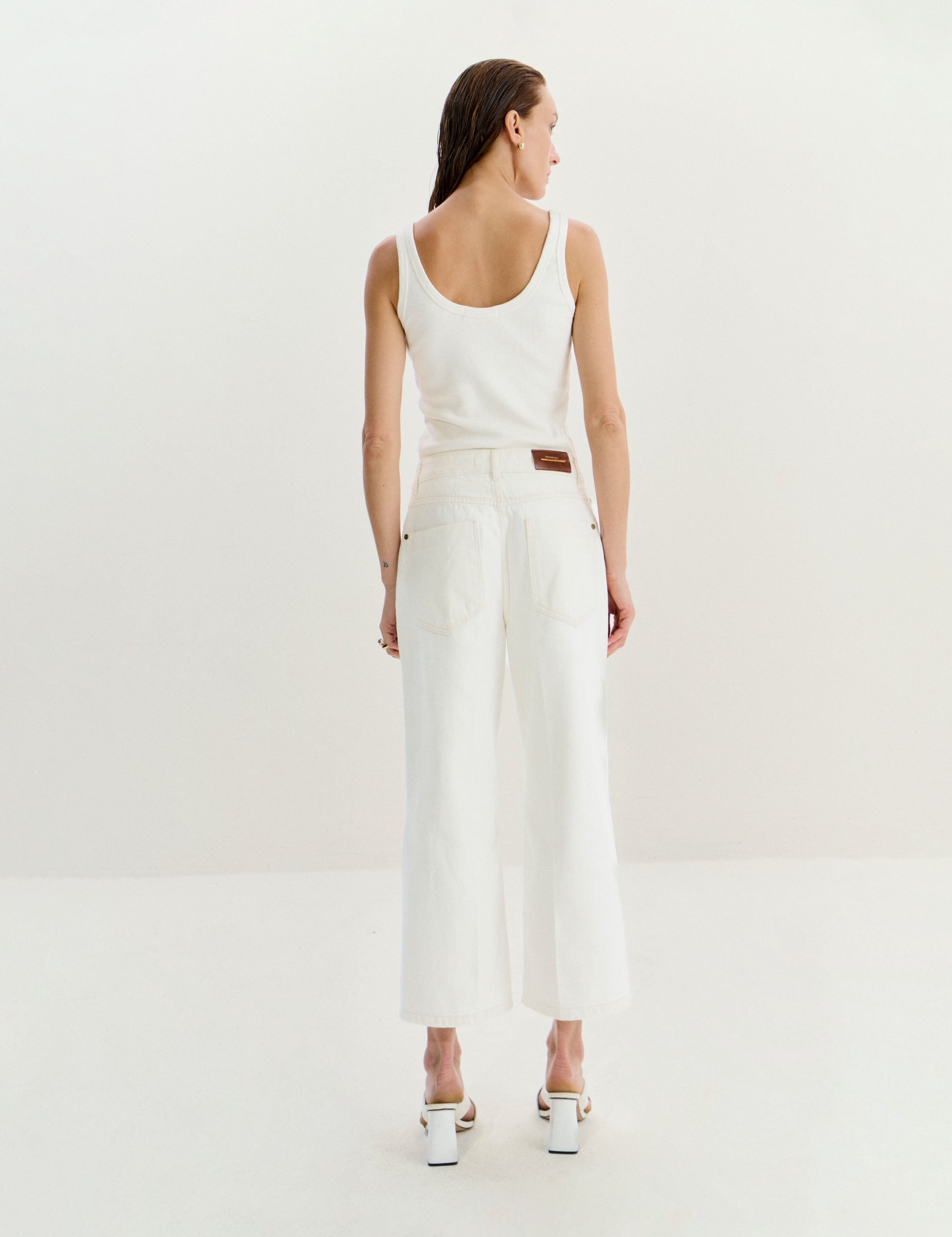 Pantacourt Maite Denim Off White