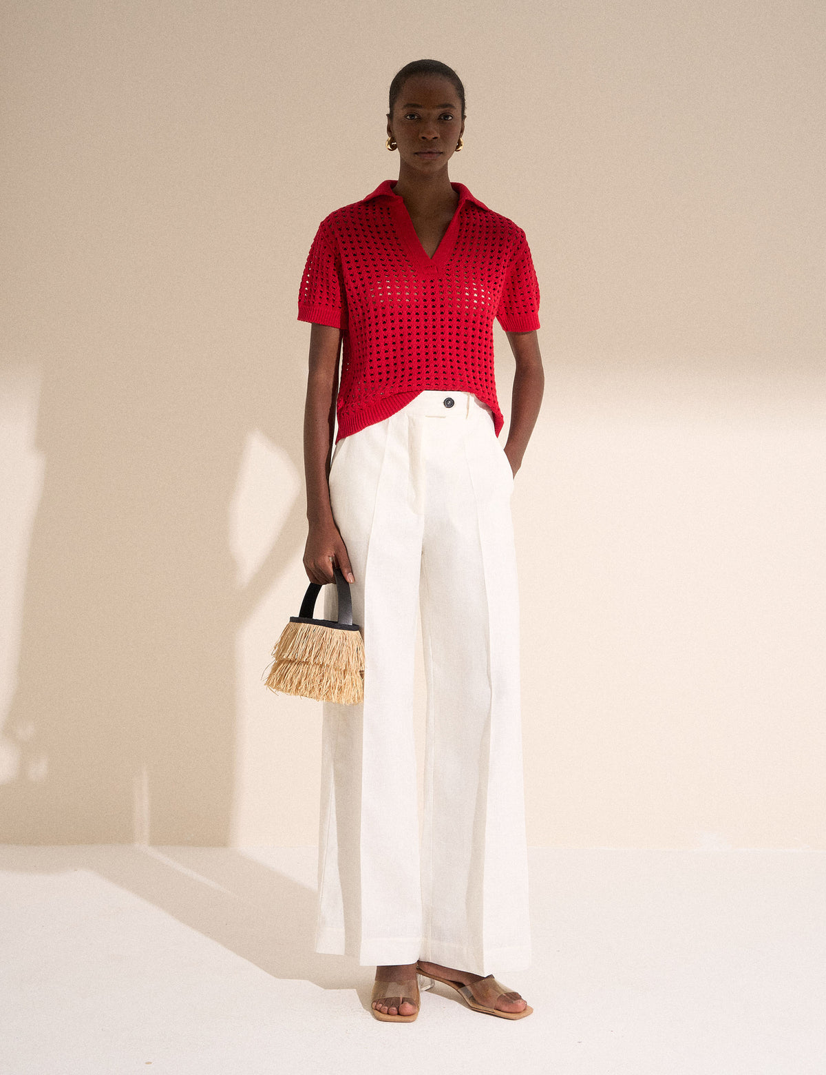 Polo Crochê Vermelho