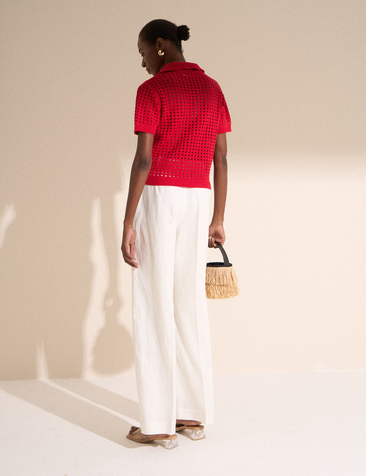 Polo Crochê Vermelho