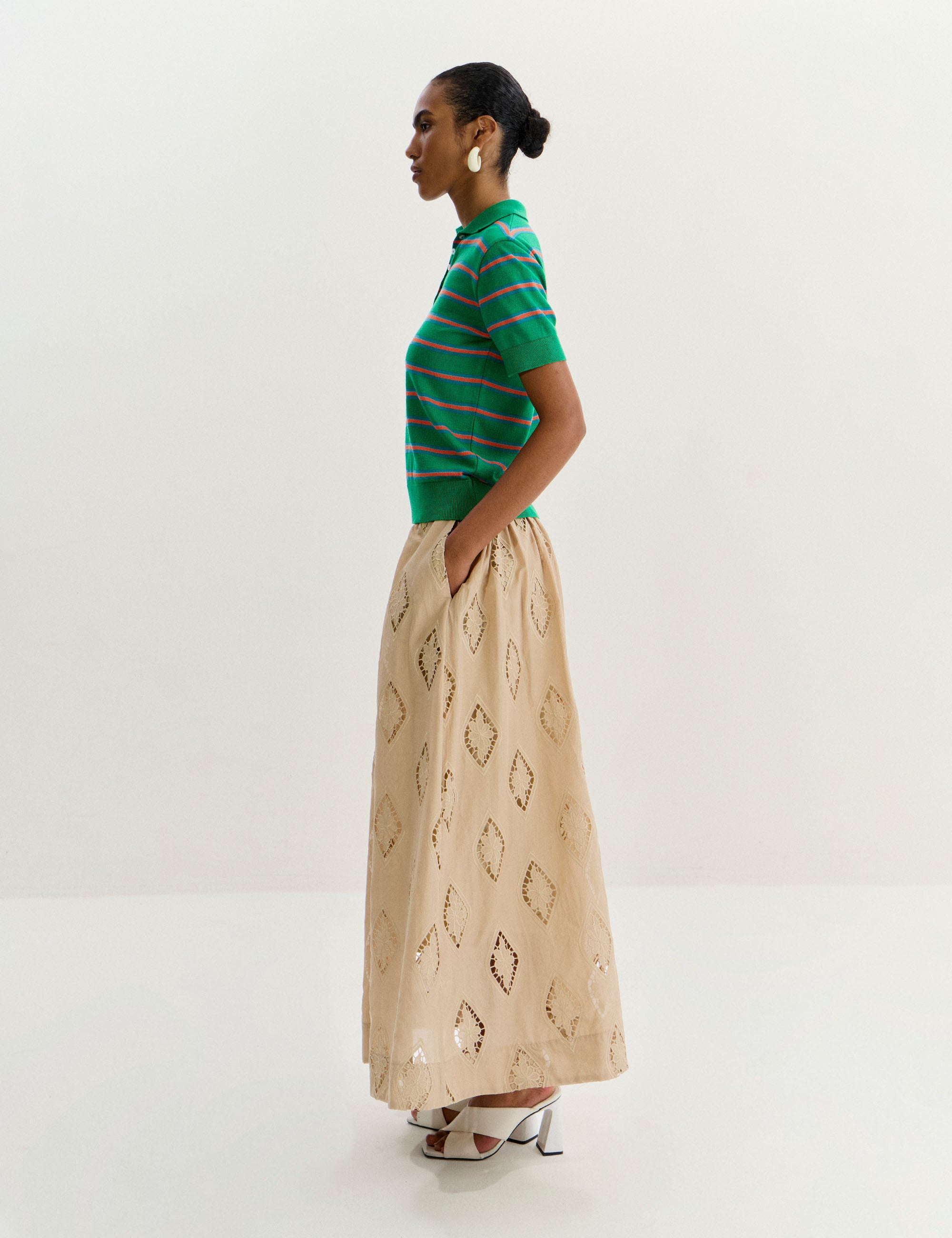 Polo Listrada Tricot Verde