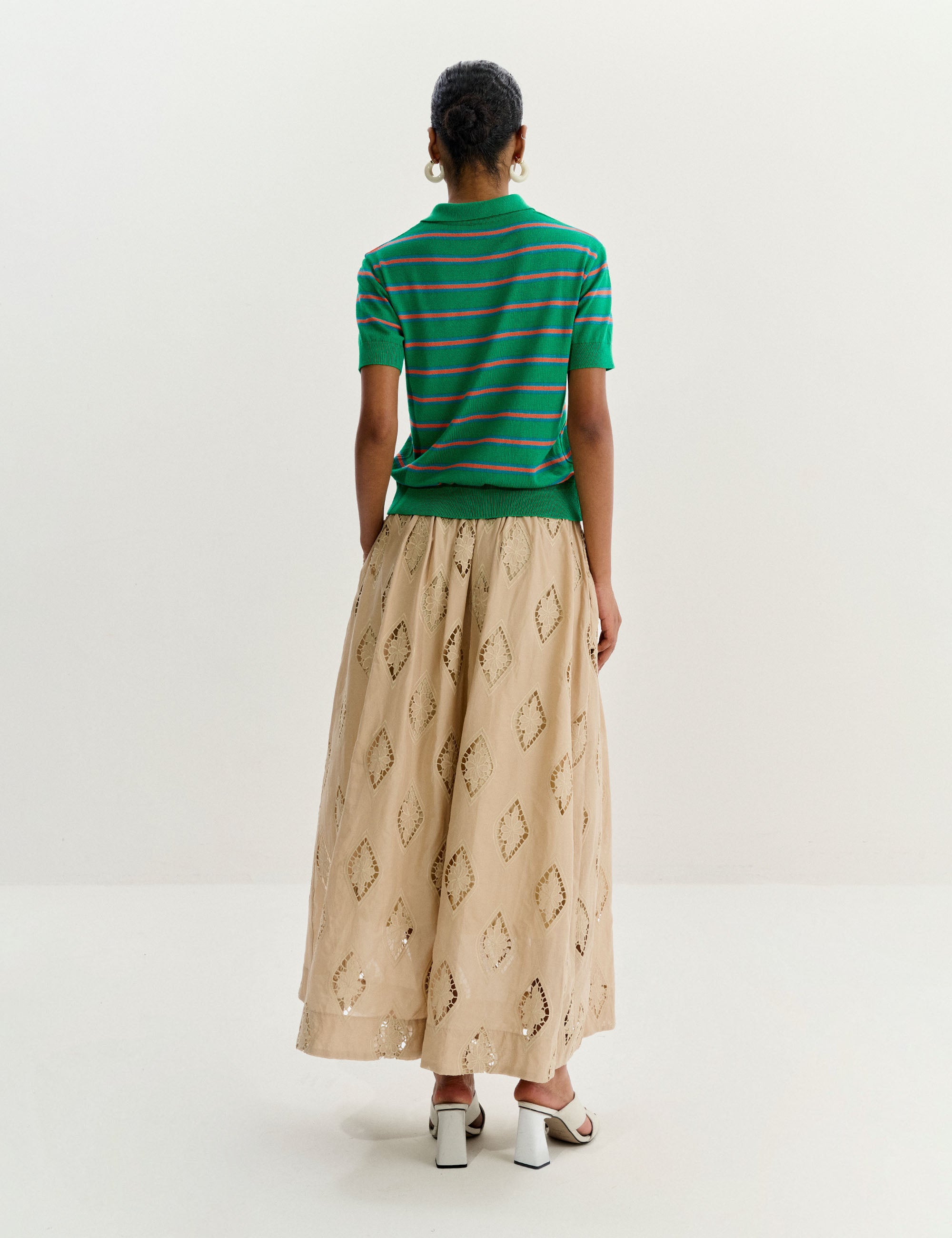 Polo Listrada Tricot Verde