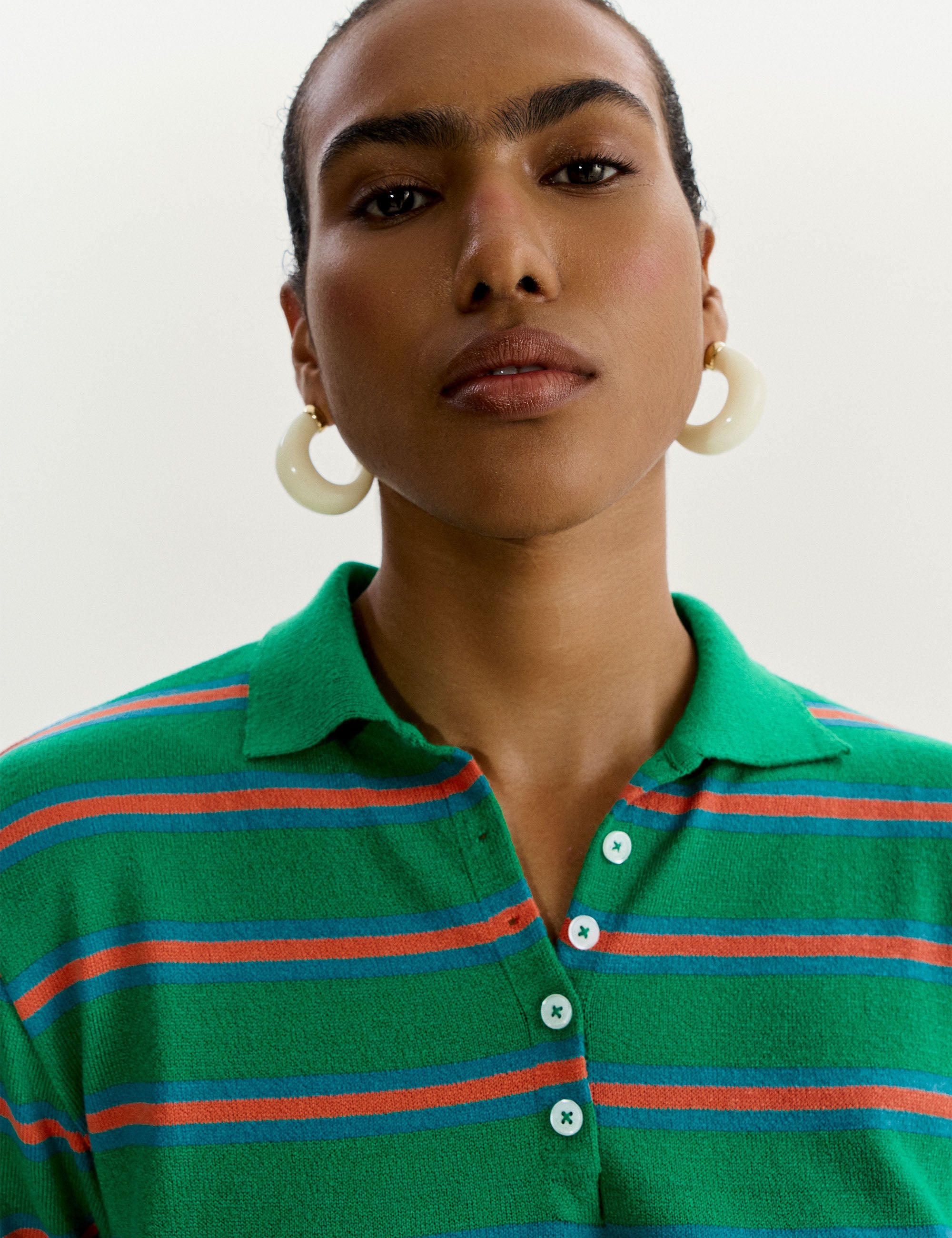 Polo Listrada Tricot Verde