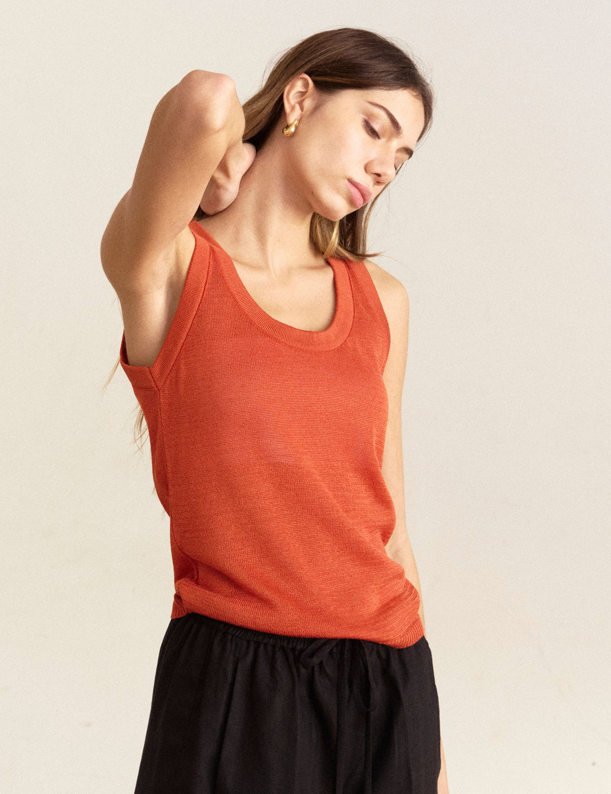 Regata Viscose Tricot Laranja