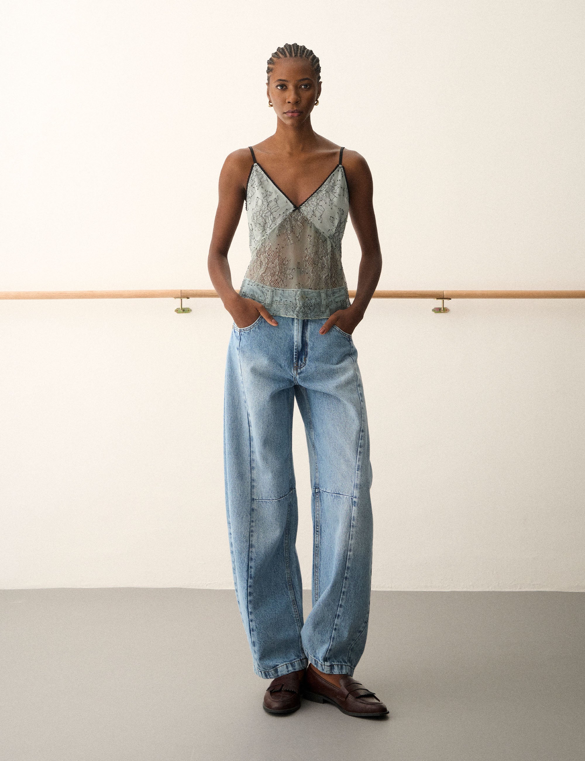 Regata Ivy Renda Cinza