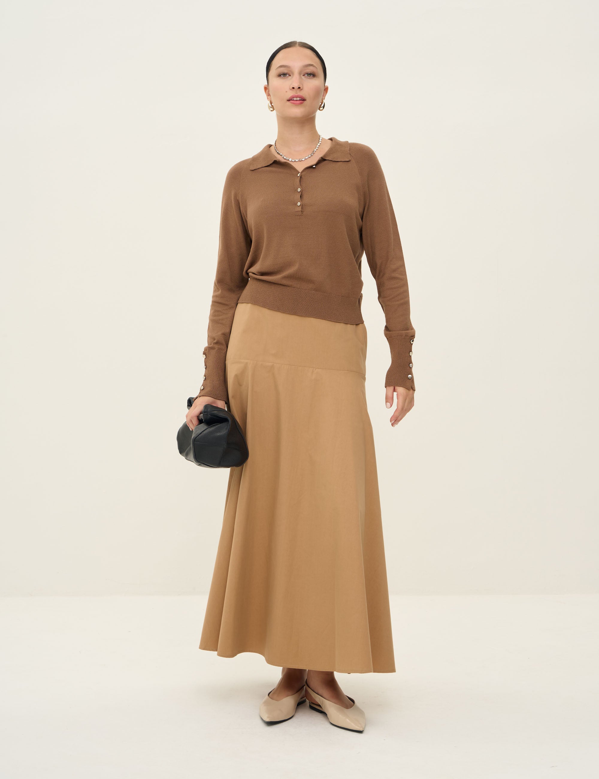 Saia Betina Tricoline Camel