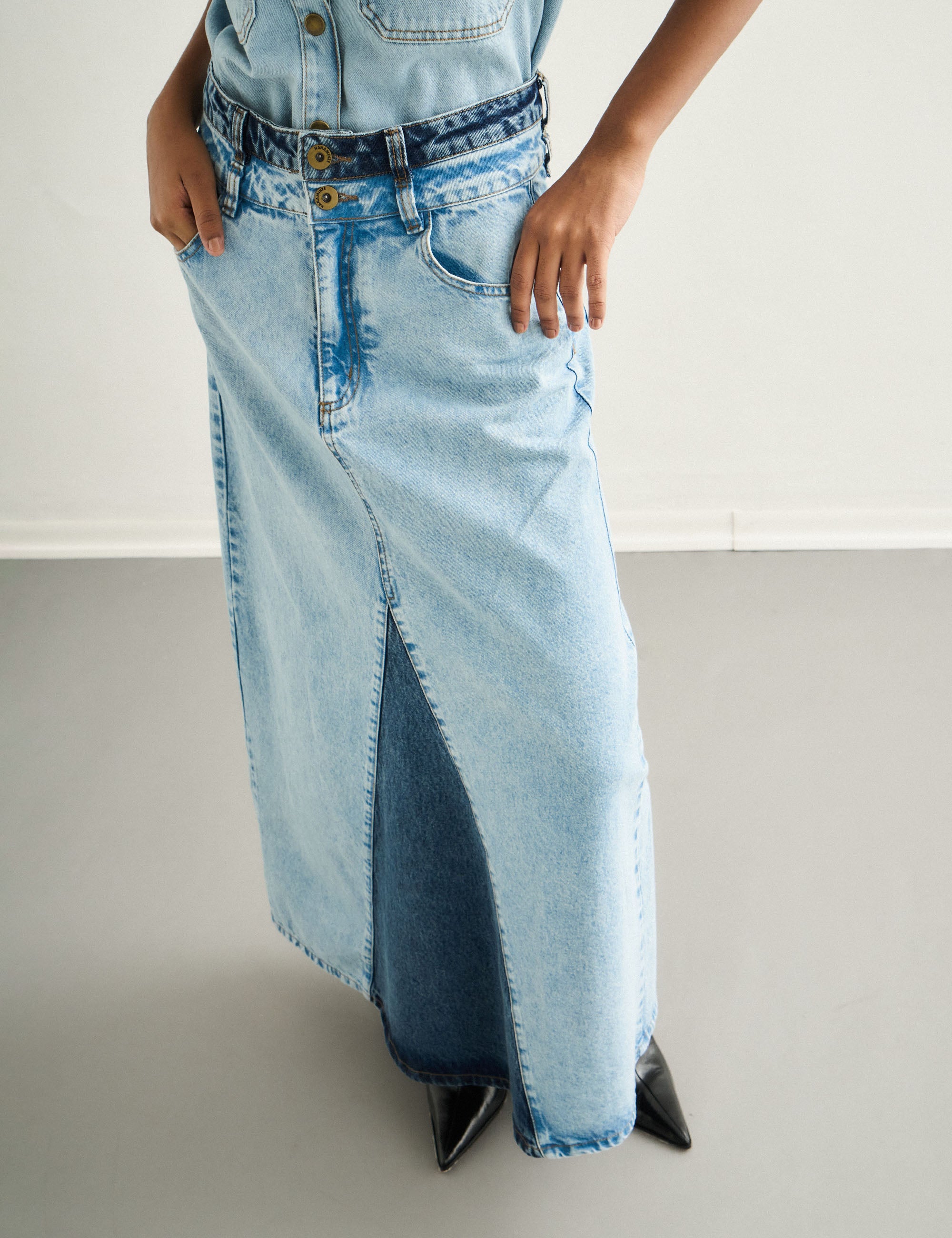 Saia Bicolor Denim