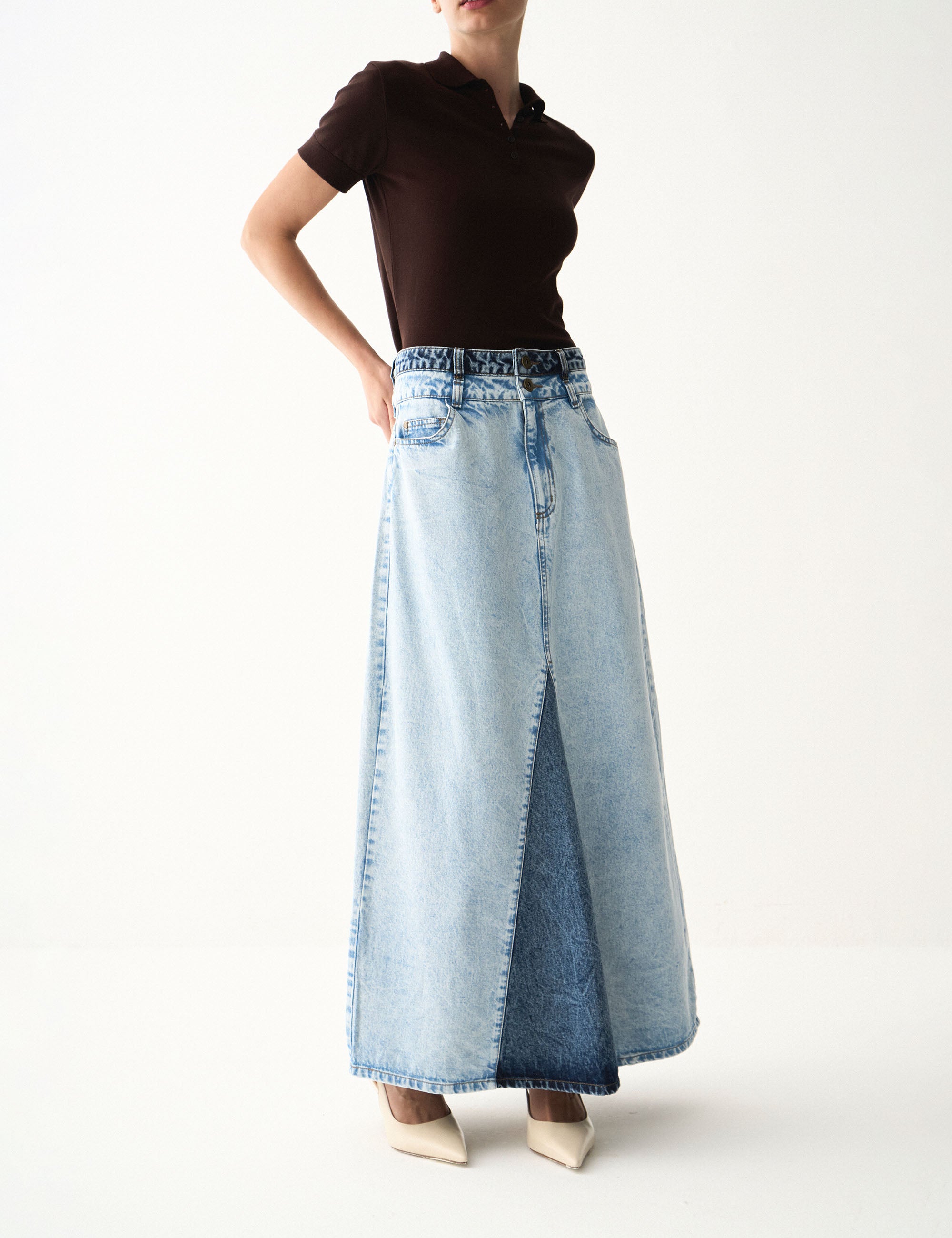 Saia Bicolor Denim Jeans