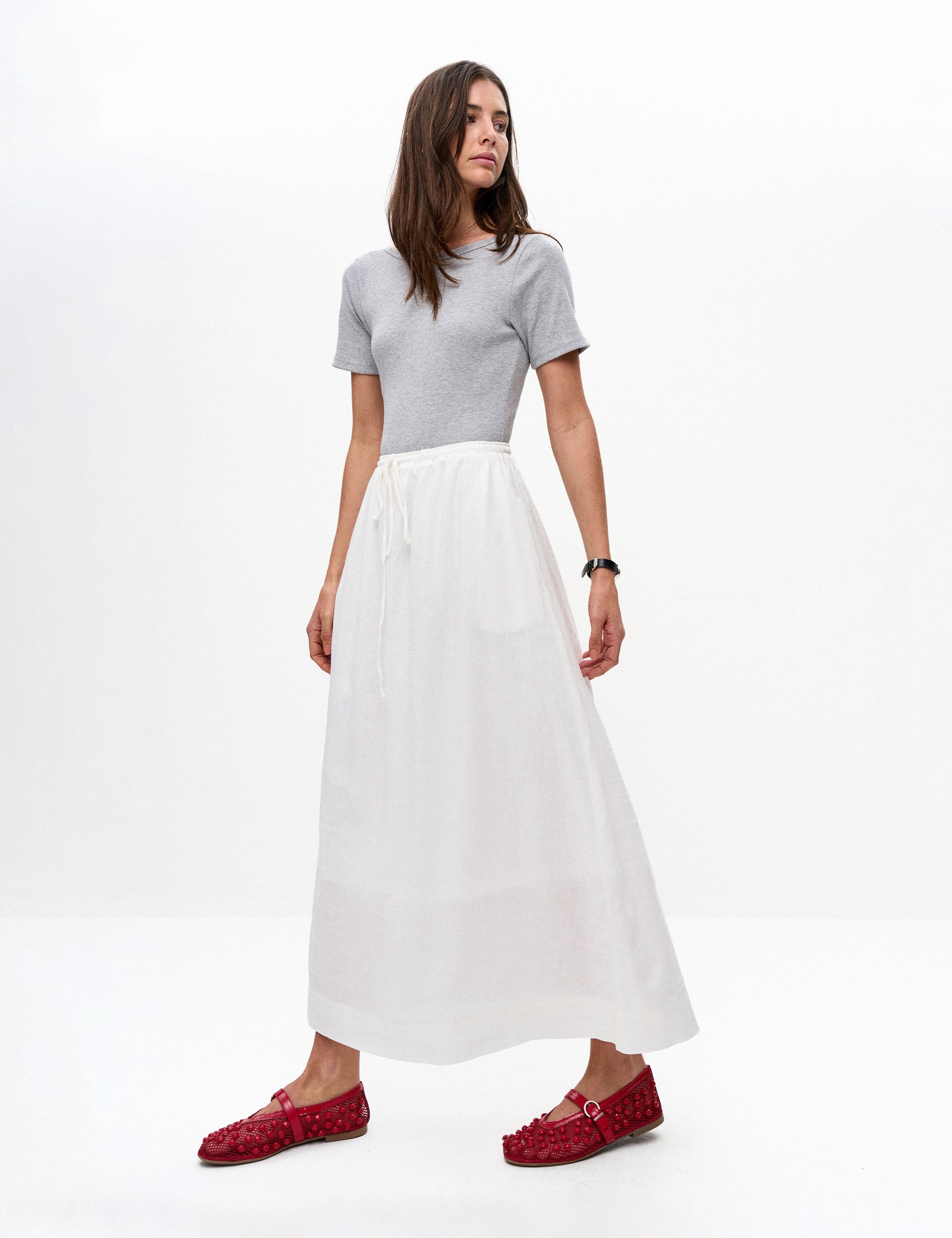 Saia Ceci Viscolinho Off White