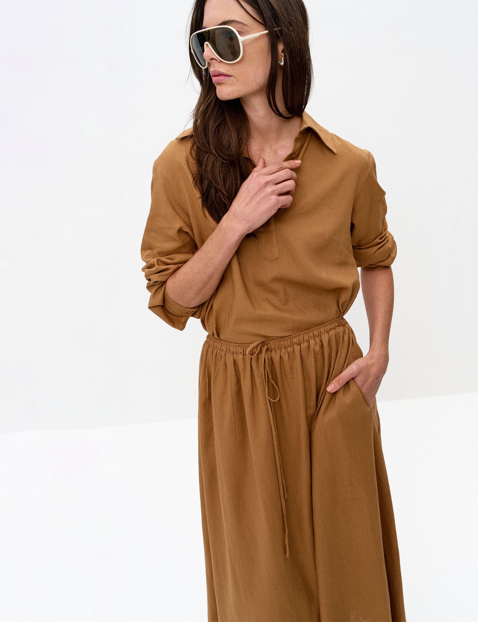 Saia Ceci Viscolinho Pecan