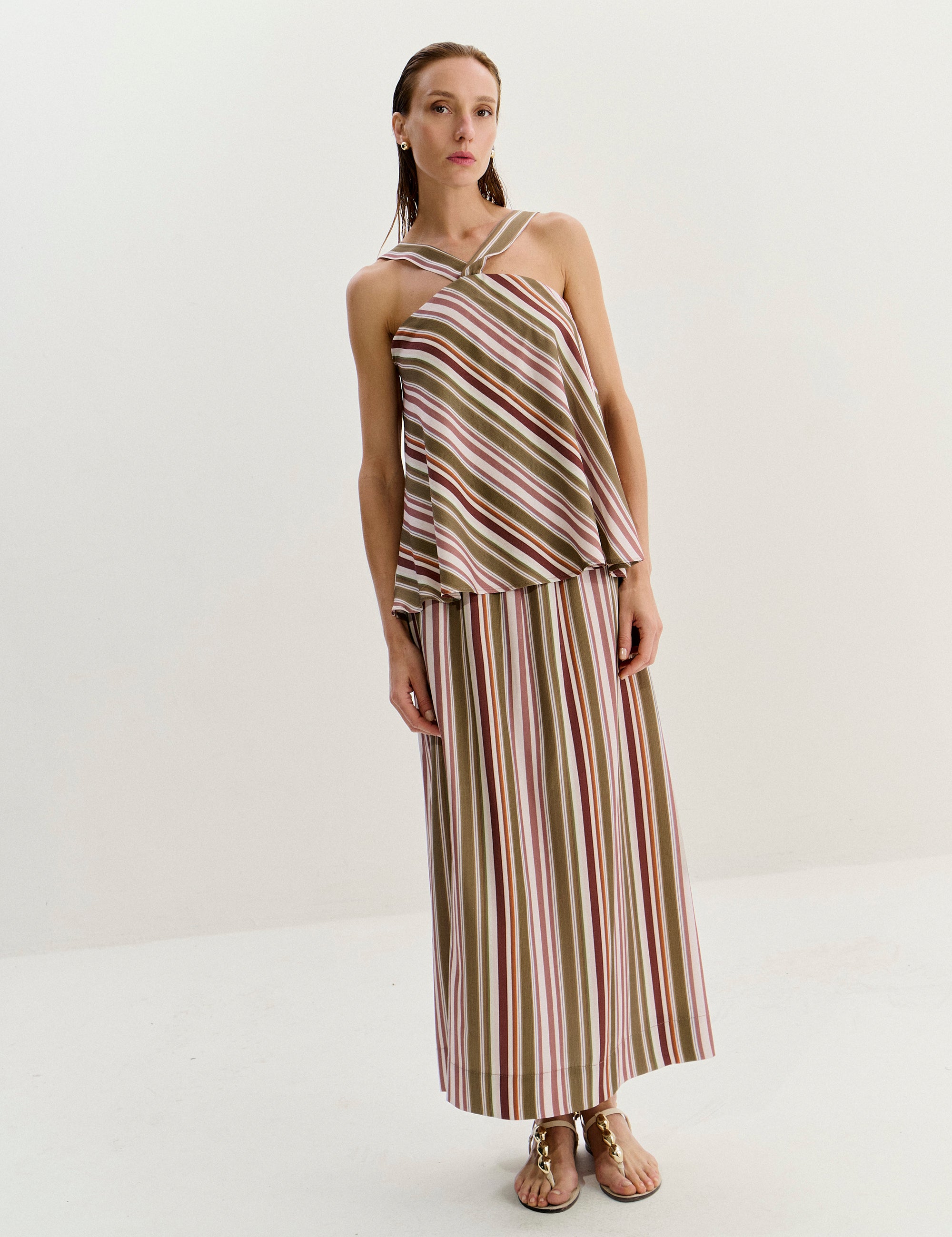 Saia Eliana Listra Caramelo