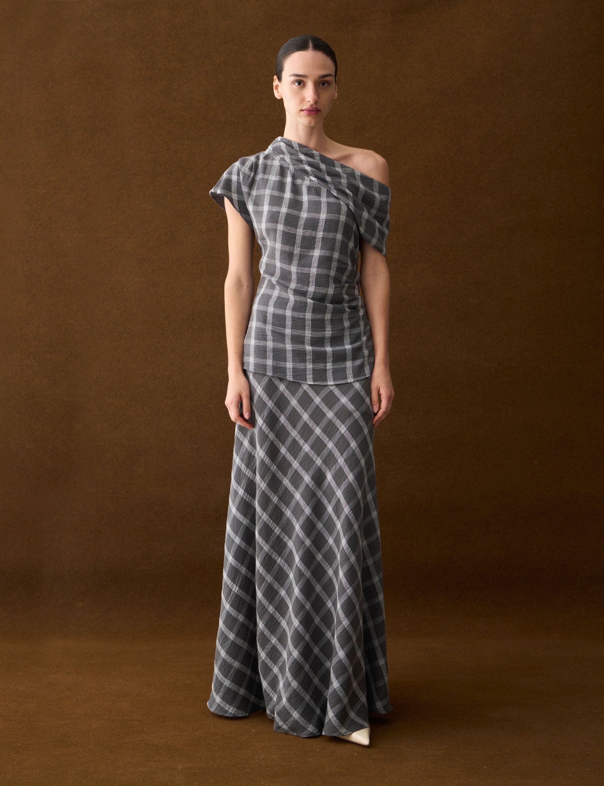 Saia Graziela Xadrez Grafite