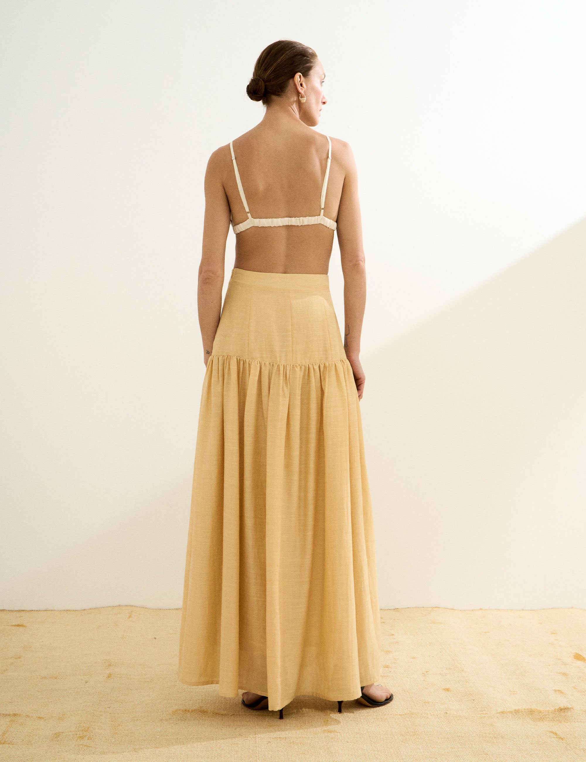 Saia Jena Rayon Amarelo