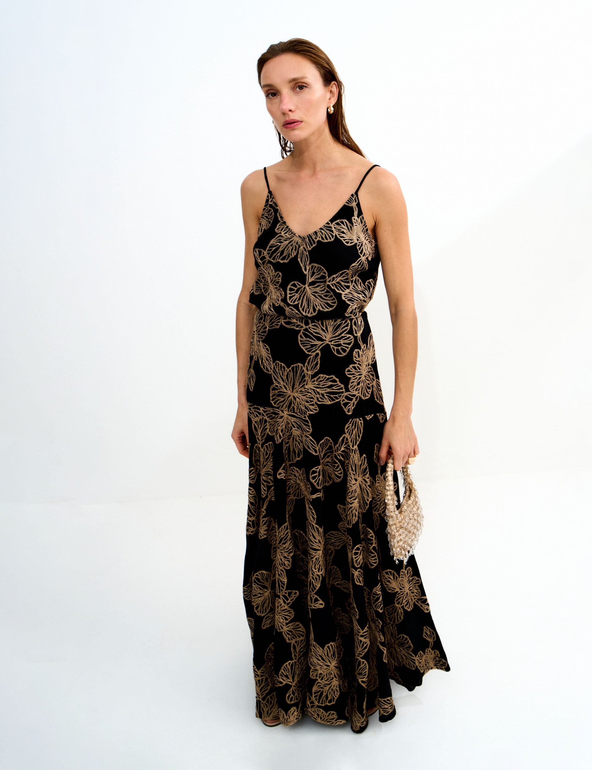 Saia Lace Crepe Preto