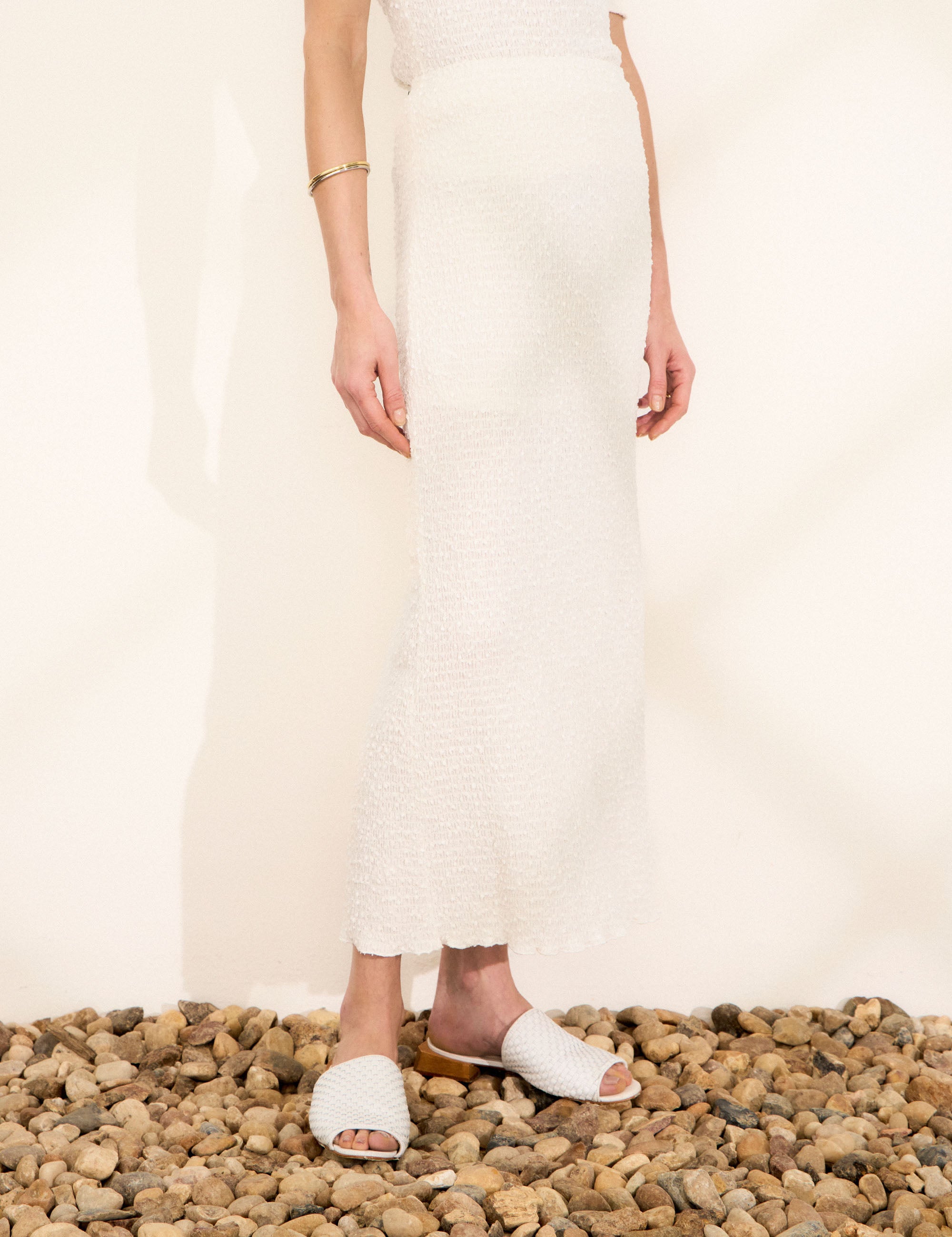 Saia Mia Plissada Off White