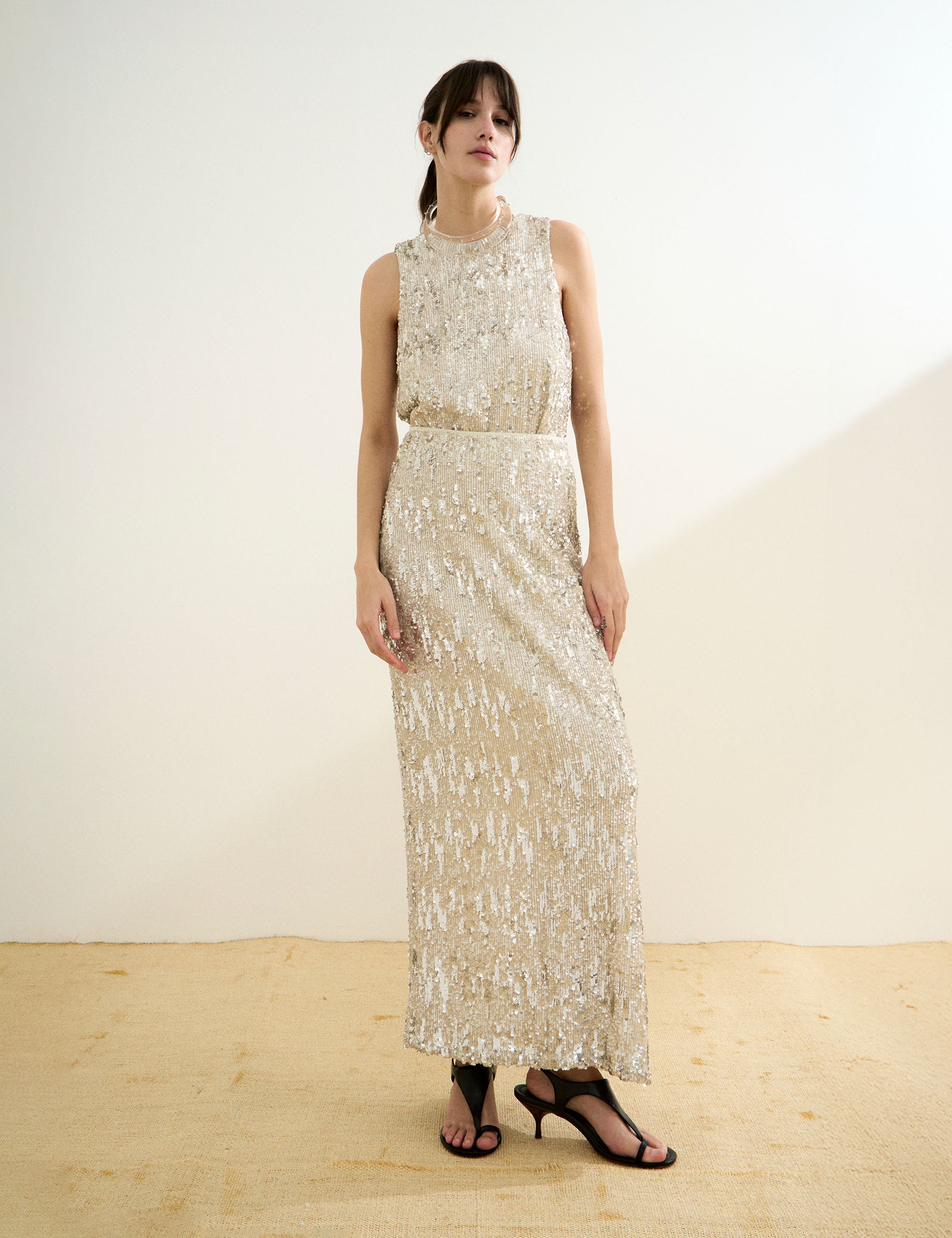 Saia Paradiso Paetê Prata