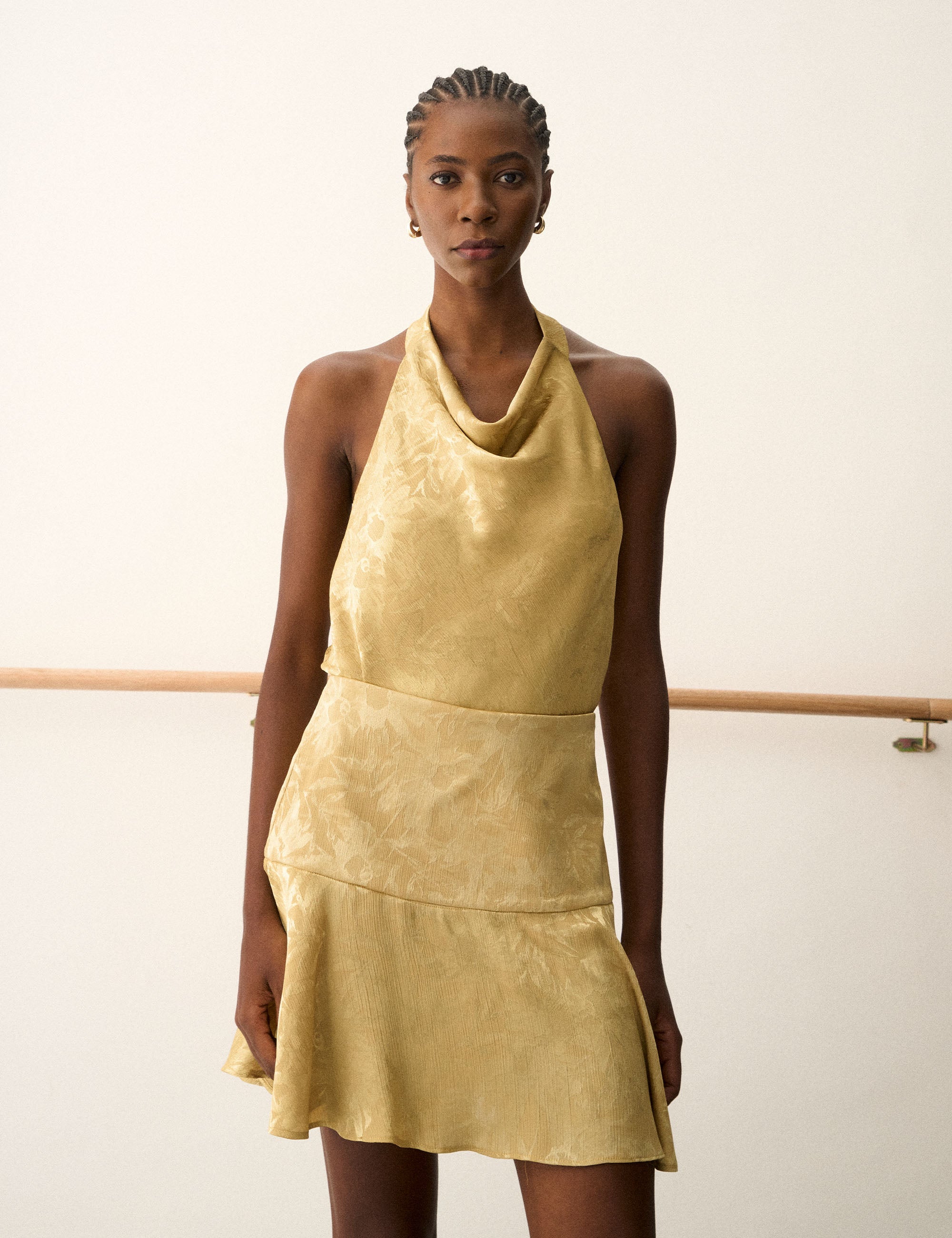 Saia Pietra Jacquard Mostarda