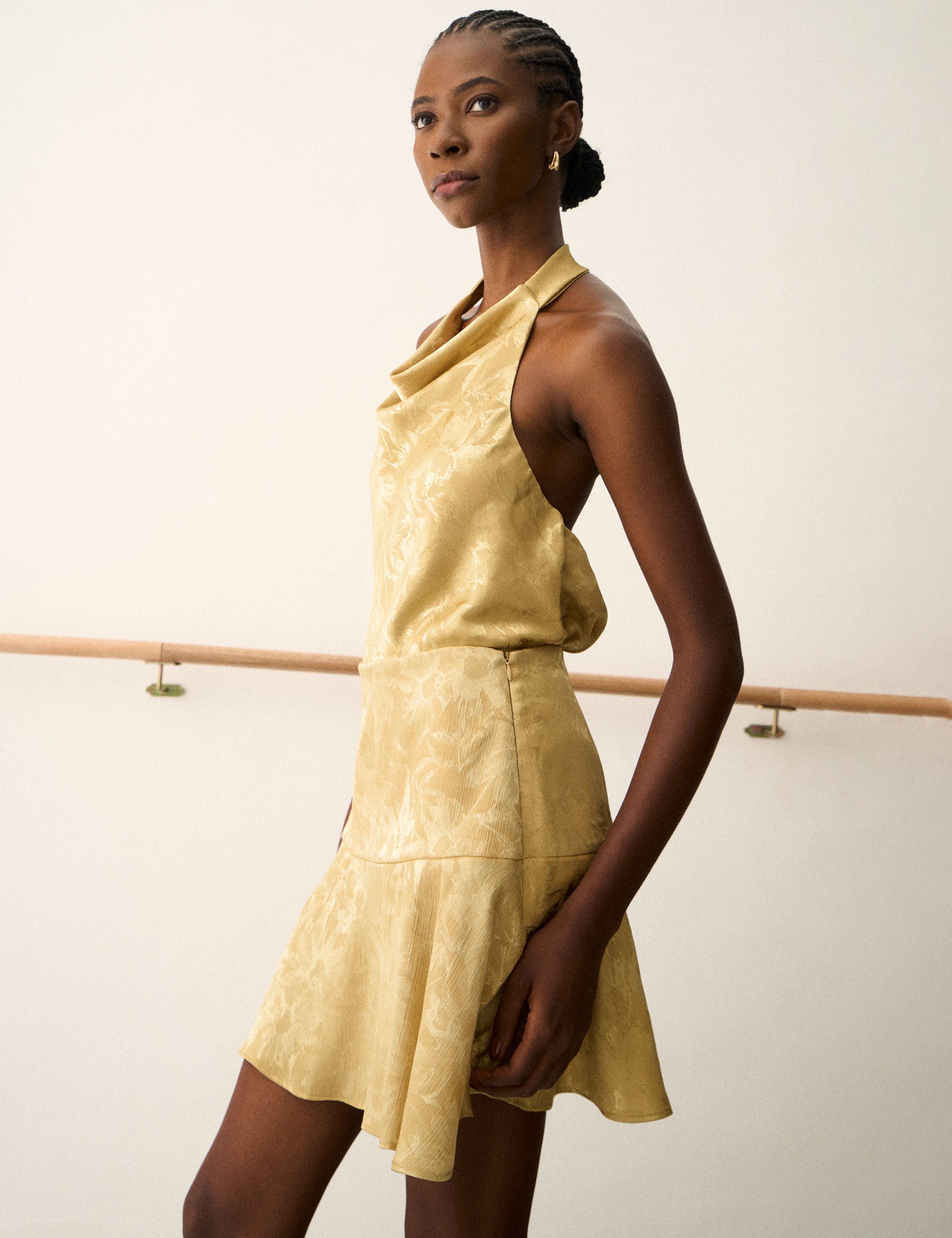 Saia Pietra Jacquard Mostarda