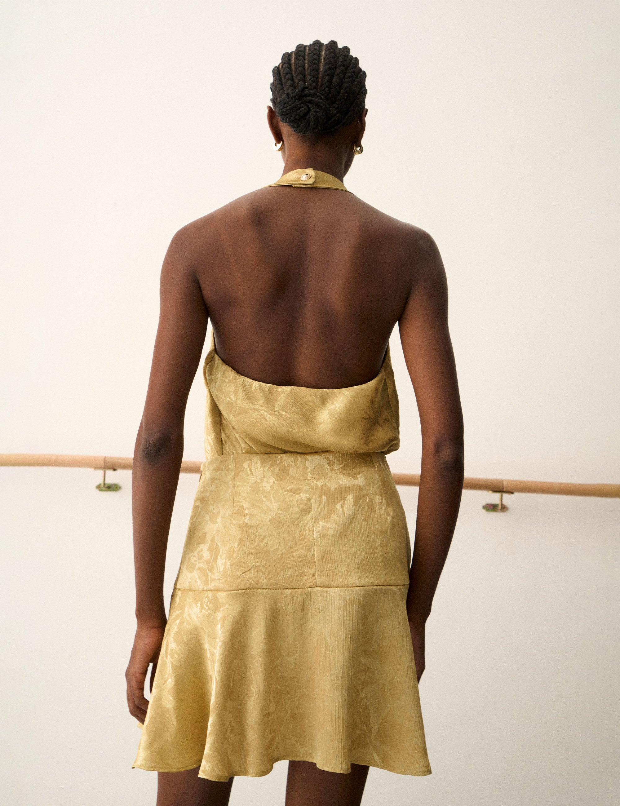 Saia Pietra Jacquard Mostarda