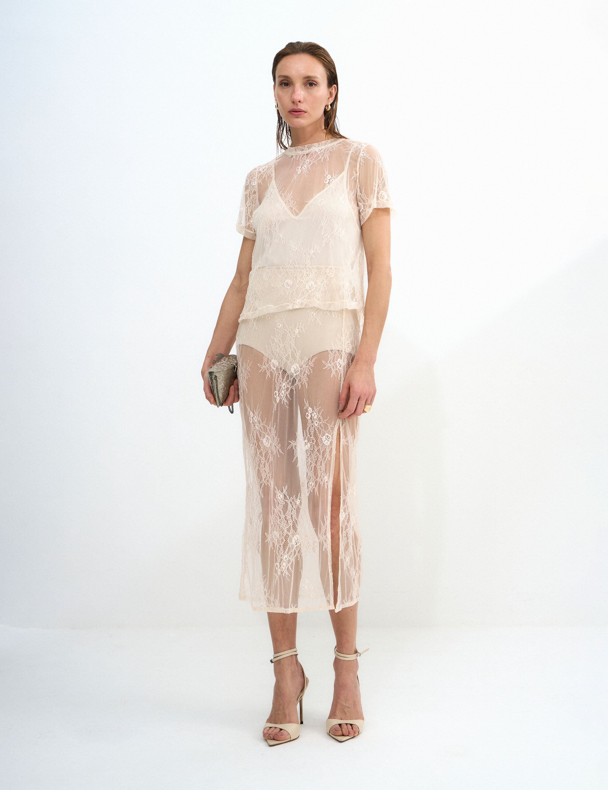 Saia Provence Renda Marfim