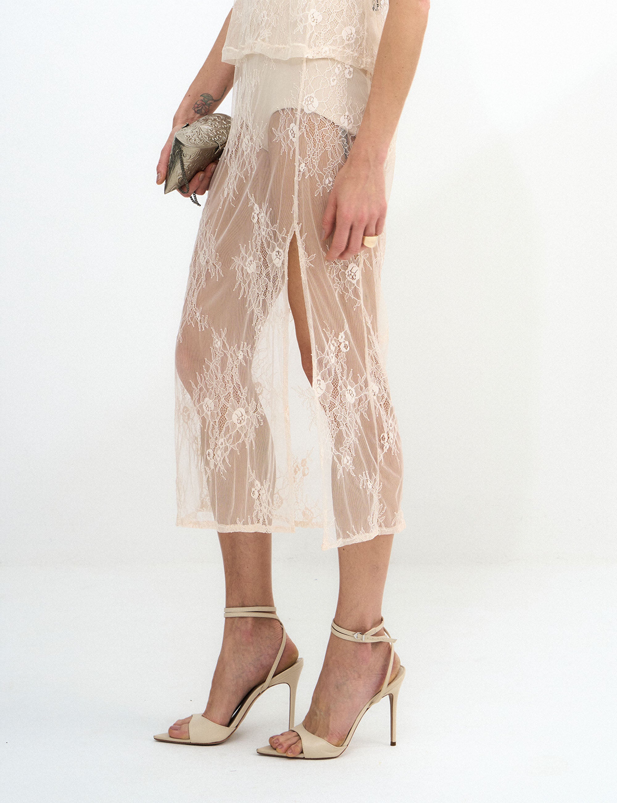 Saia Provence Renda Marfim