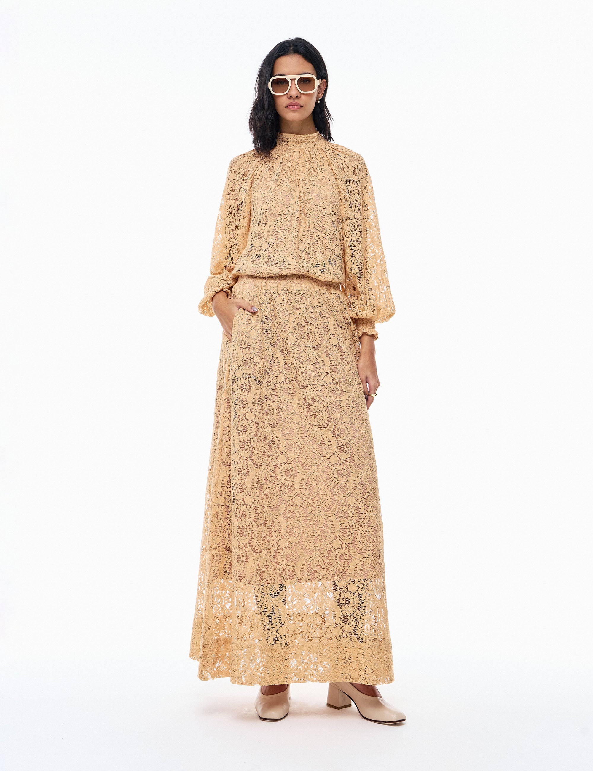 Saia Siena Renda Chic Pele