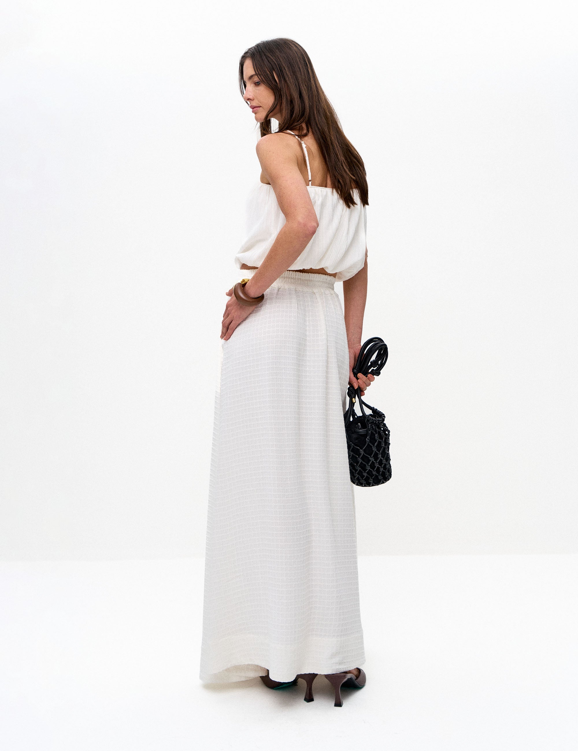 Saia Sofia Viscolinho Off White