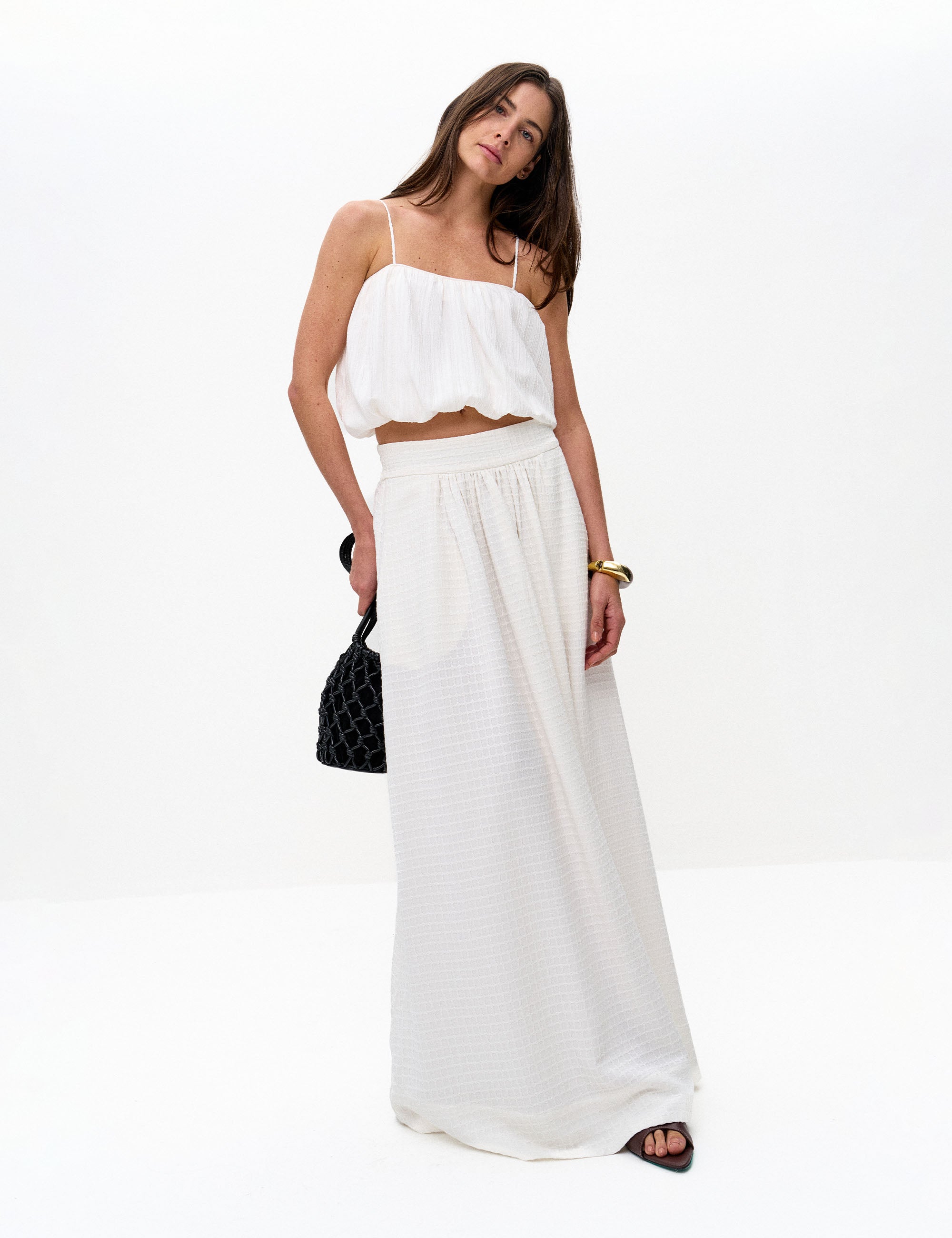 Saia Sofia Viscolinho Off White