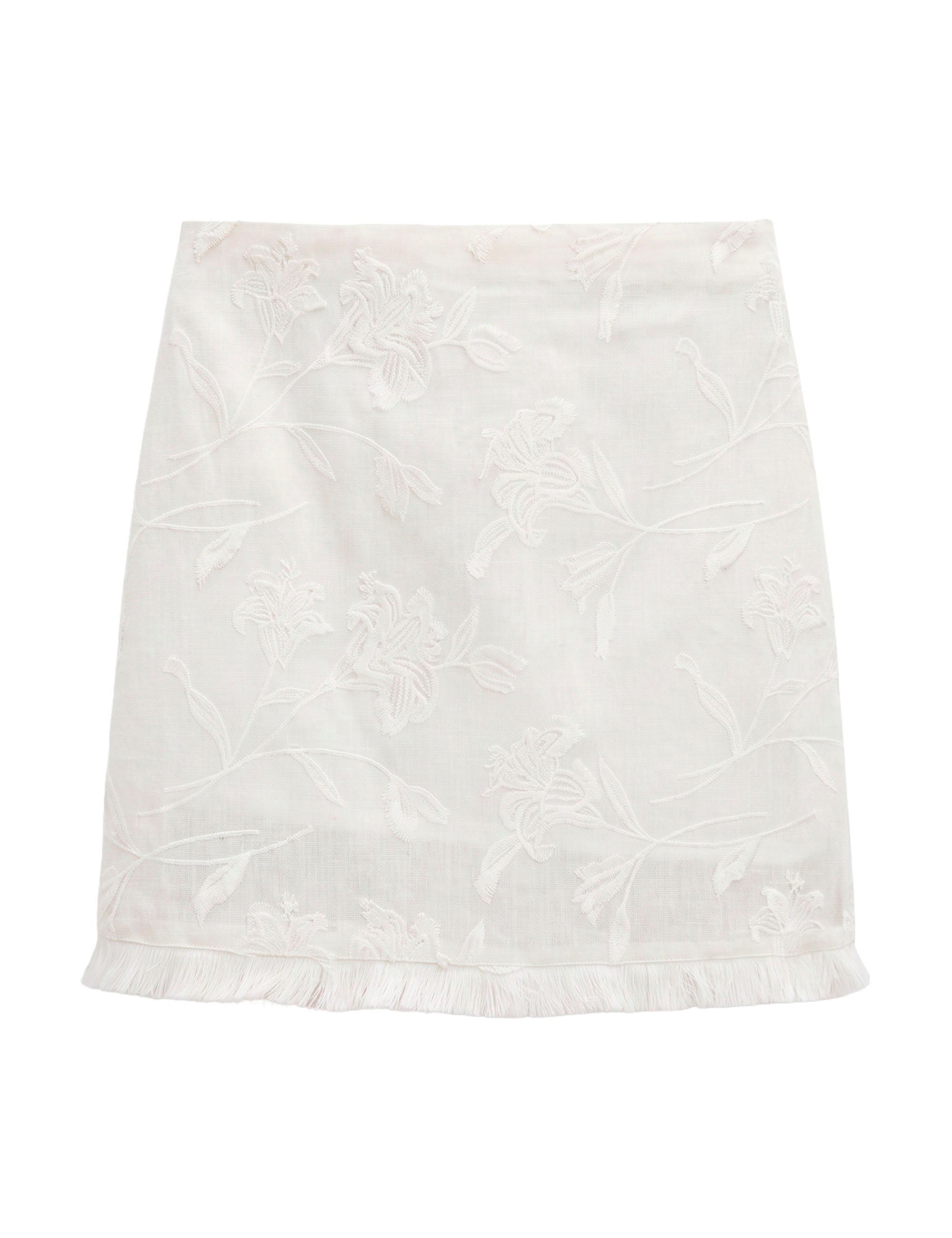 Saia Lila Bordada Off White
